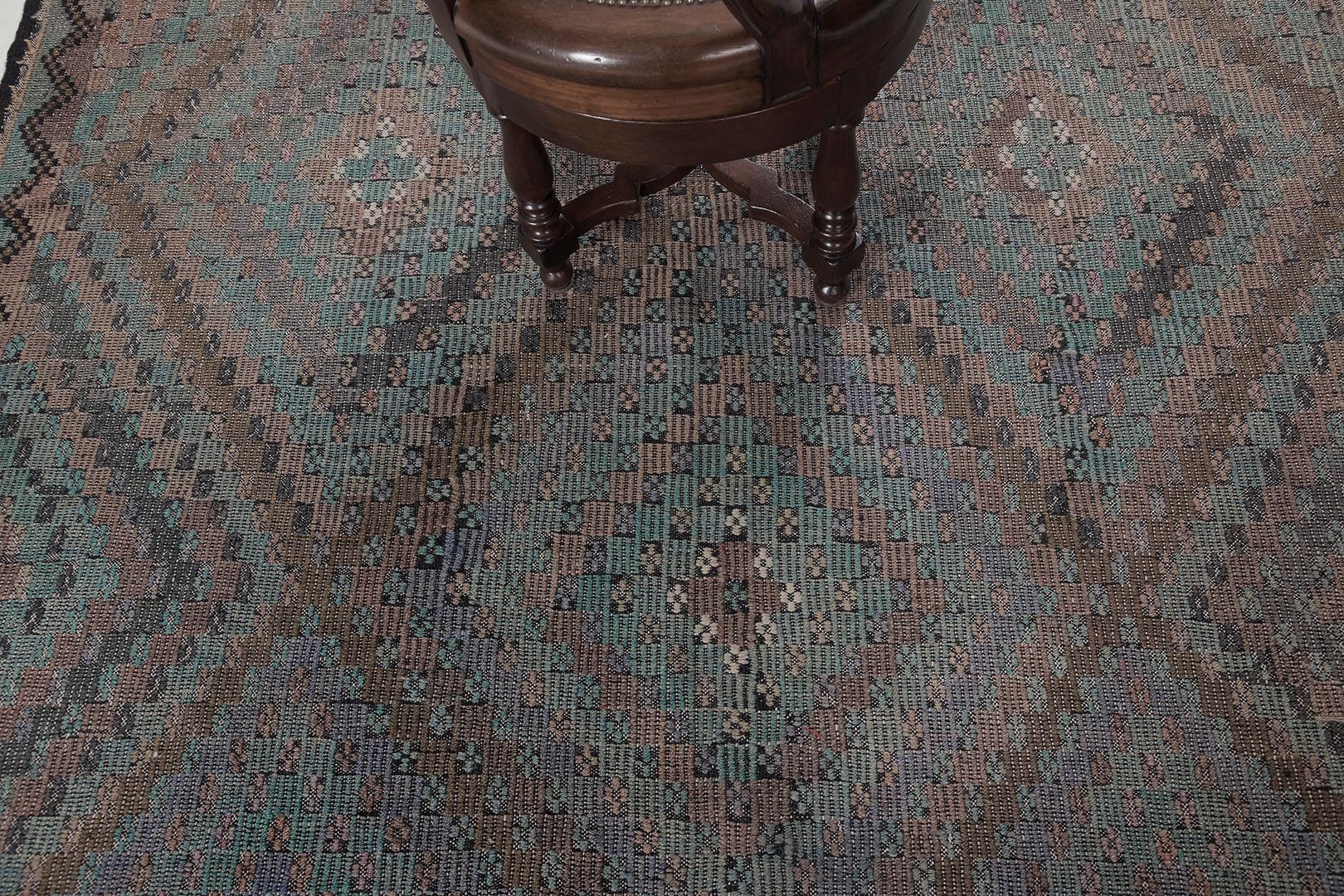Laine Tapis vintage turc d'Anatolie Jejim Kilim par Mehraban en vente