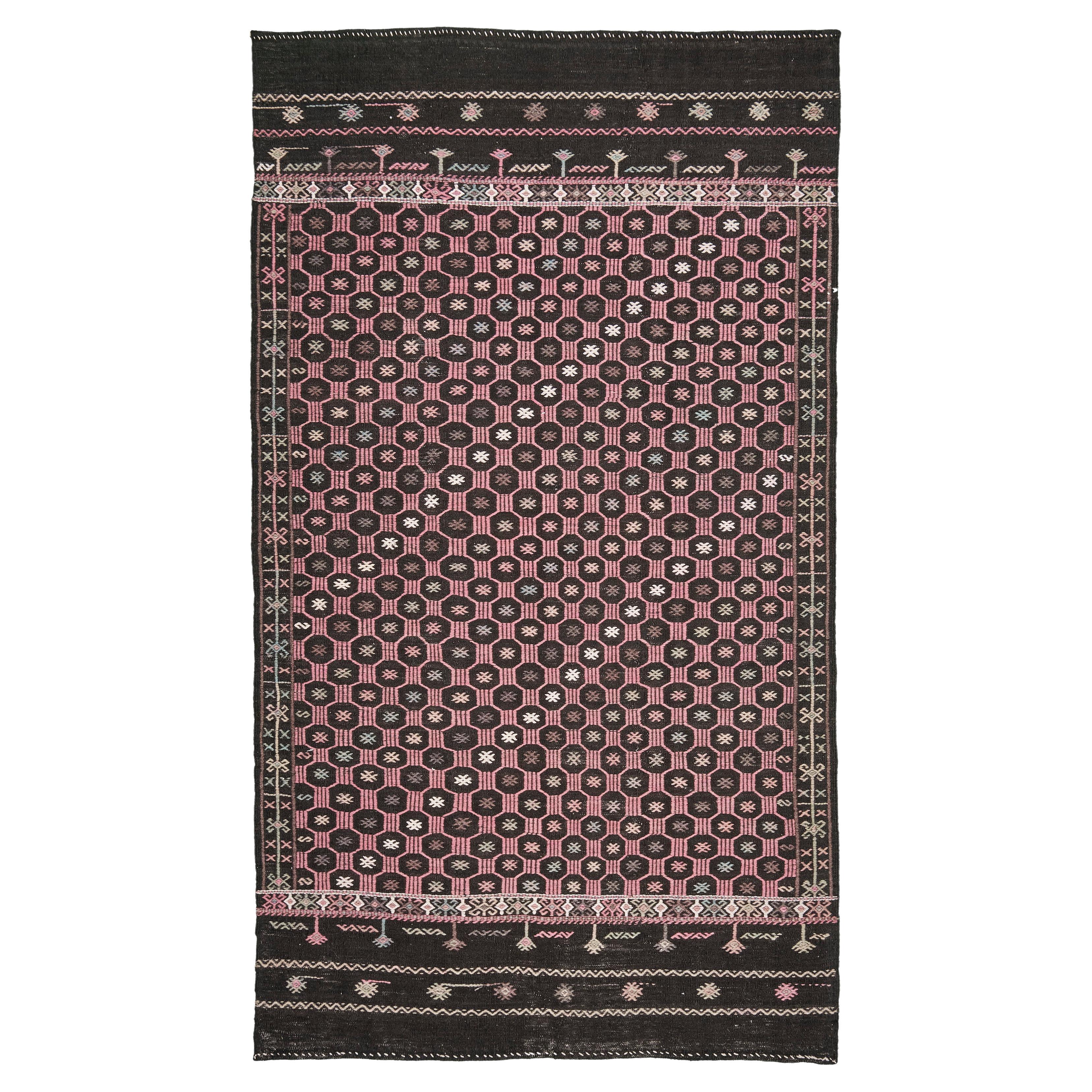 Vintage Turkish Anatolian Jejim Kilim by Mehraban Rugs