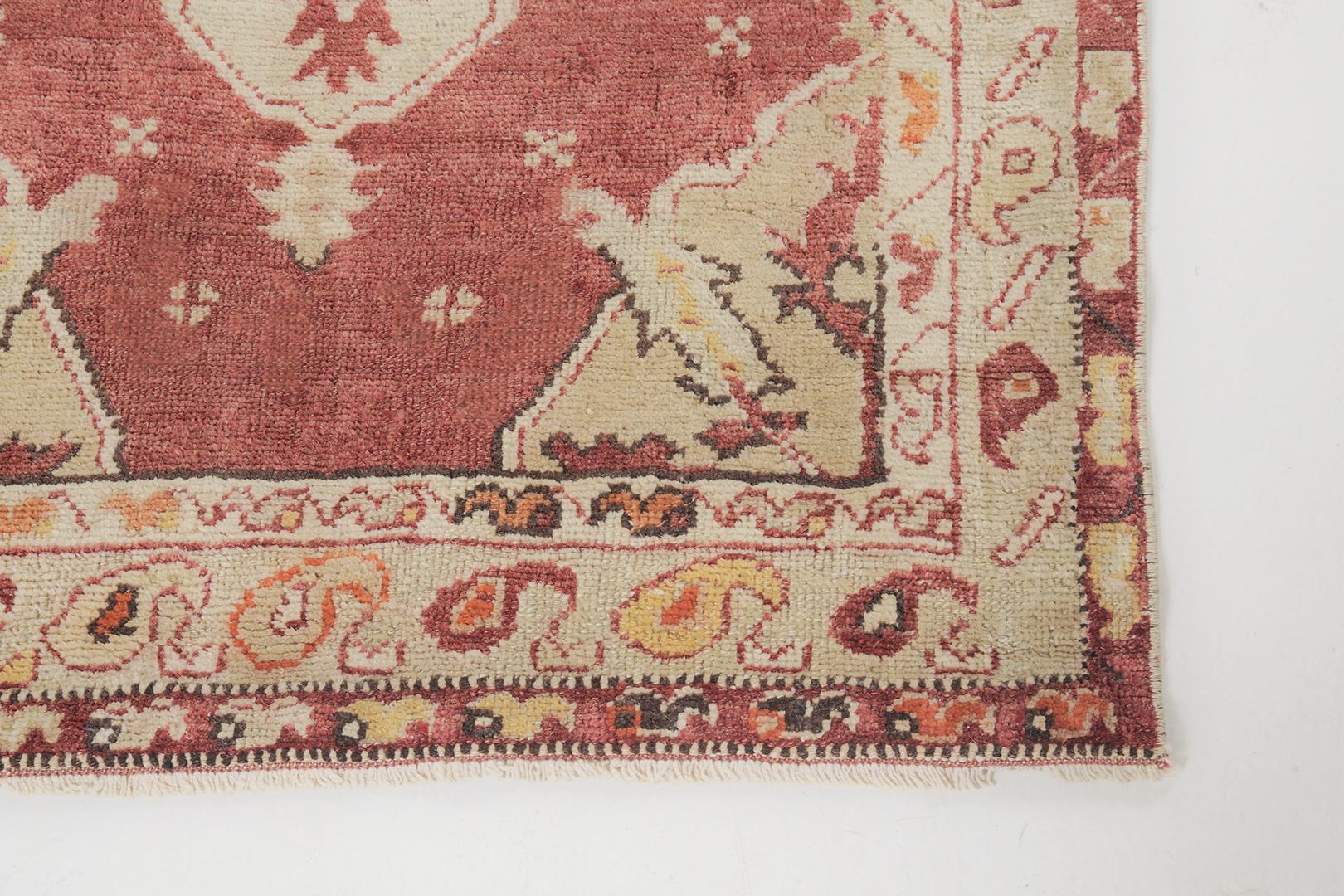 Wool Vintage Turkish Anatolian Konya by Mehraban Rugs For Sale
