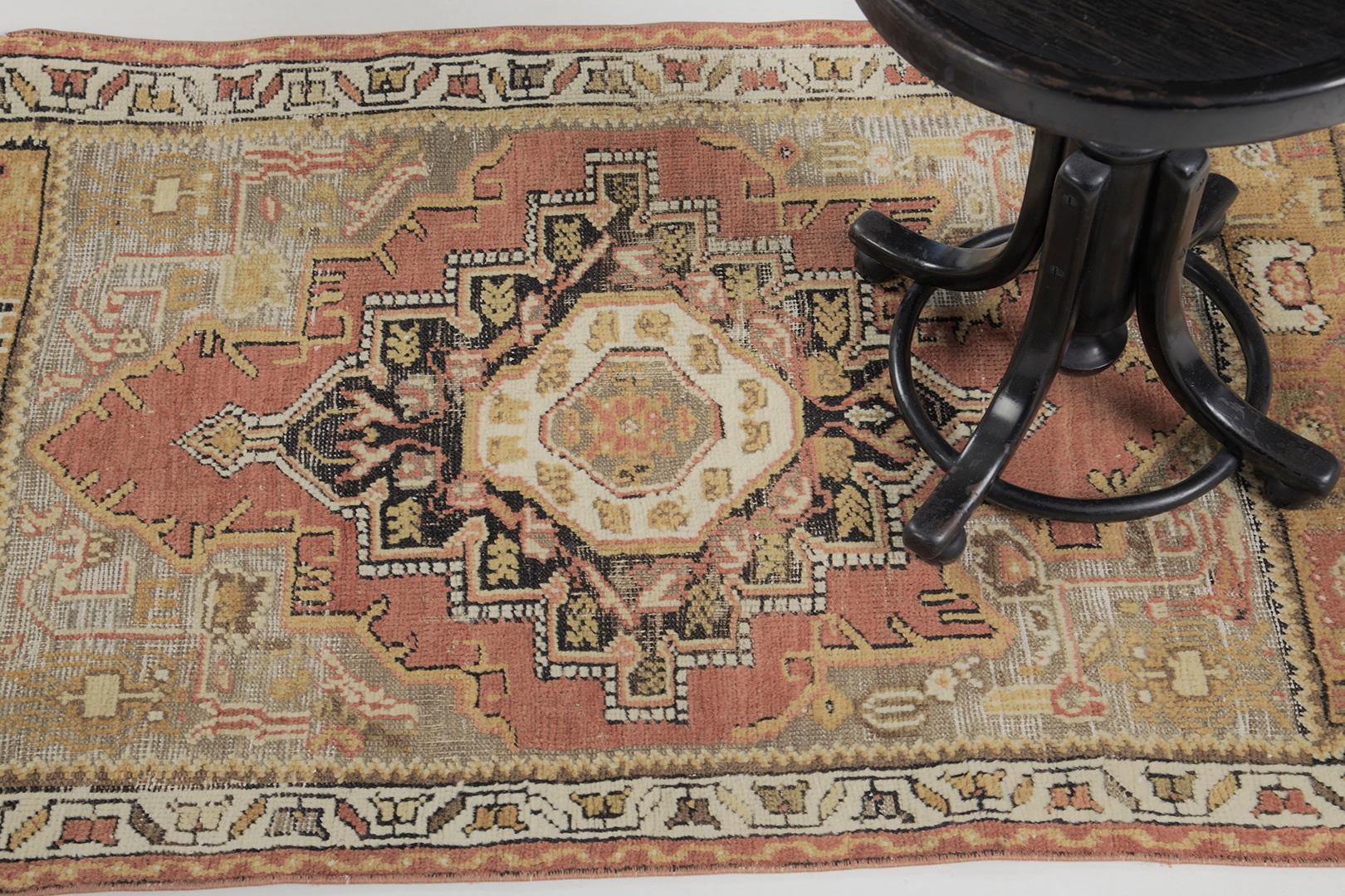Hand-Knotted Vintage Turkish Anatolian Maden by Mehraban Rugs For Sale