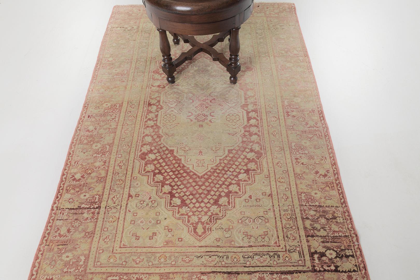 Hand-Knotted Vintage Turkish Anatolian Milas by Mehraban Rugs For Sale