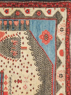 Tapis pictural turc d'Anatolie vintage