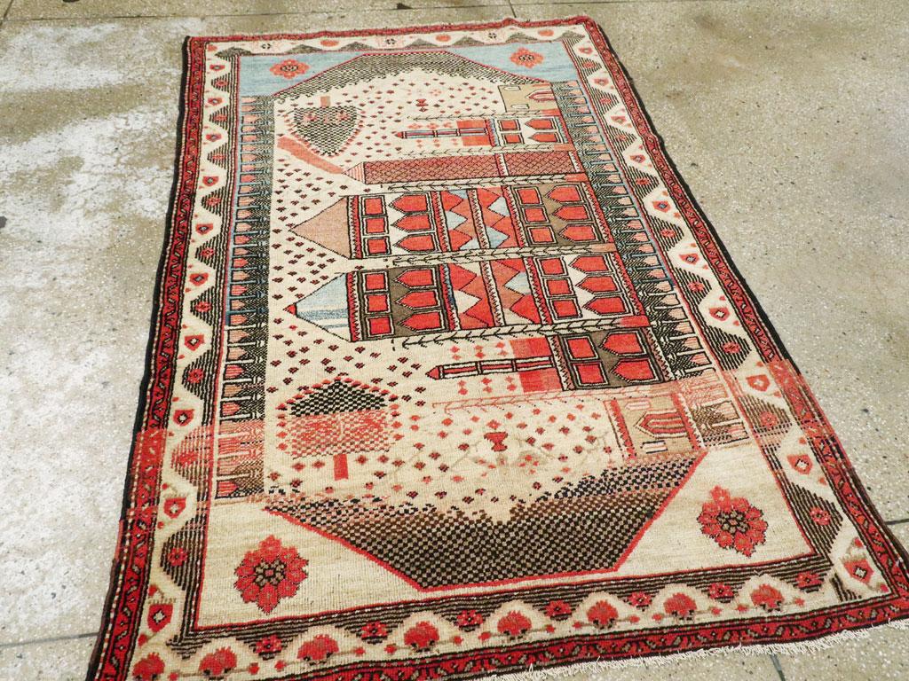 Vintage Turkish Anatolian Pictorial Rug In Good Condition For Sale In New York, NY