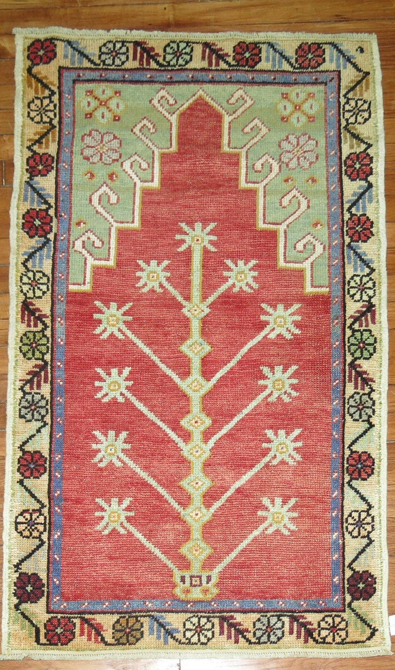 Islamic Vintage Turkish Anatolian Prayer Rug For Sale