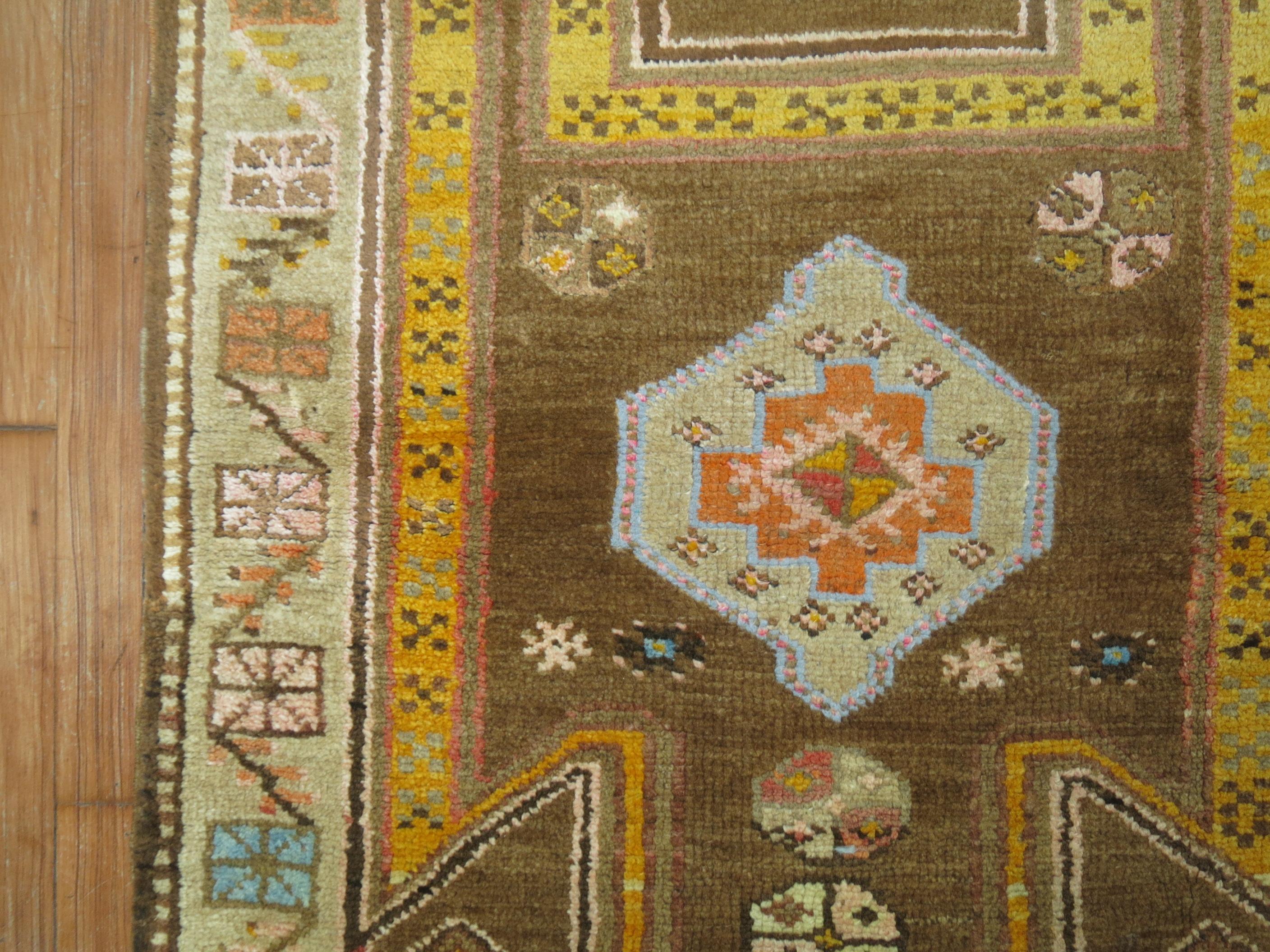 Hand-Woven Vintage Turkish Anatolian Prayer Rug