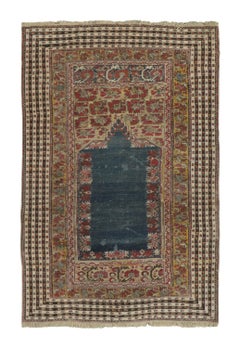 Vintage Turkish Anatolian Prayer Rug with Polychrome Design - Rug & Kilim