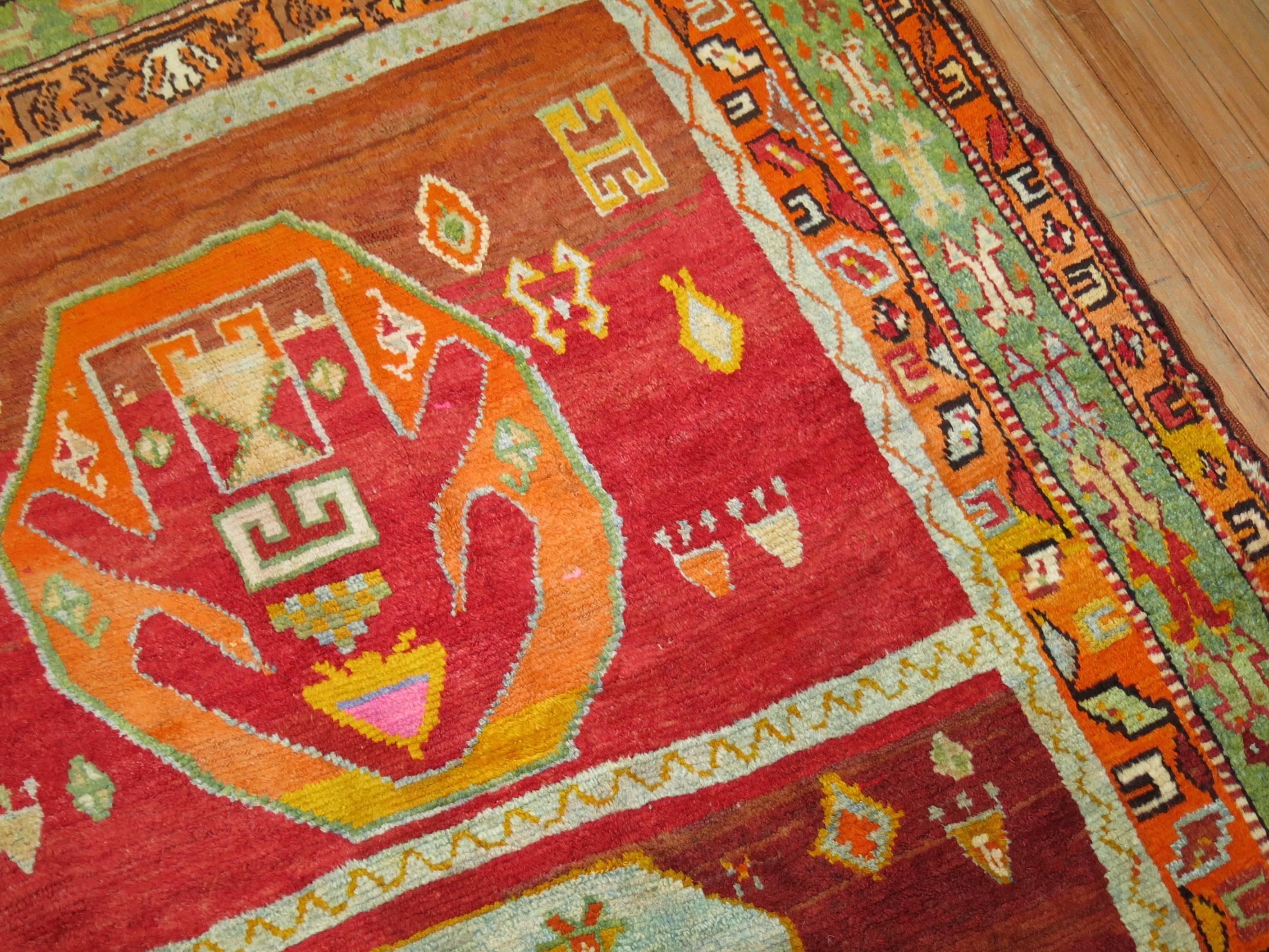 Vintage Turkish Anatolian Rug 4