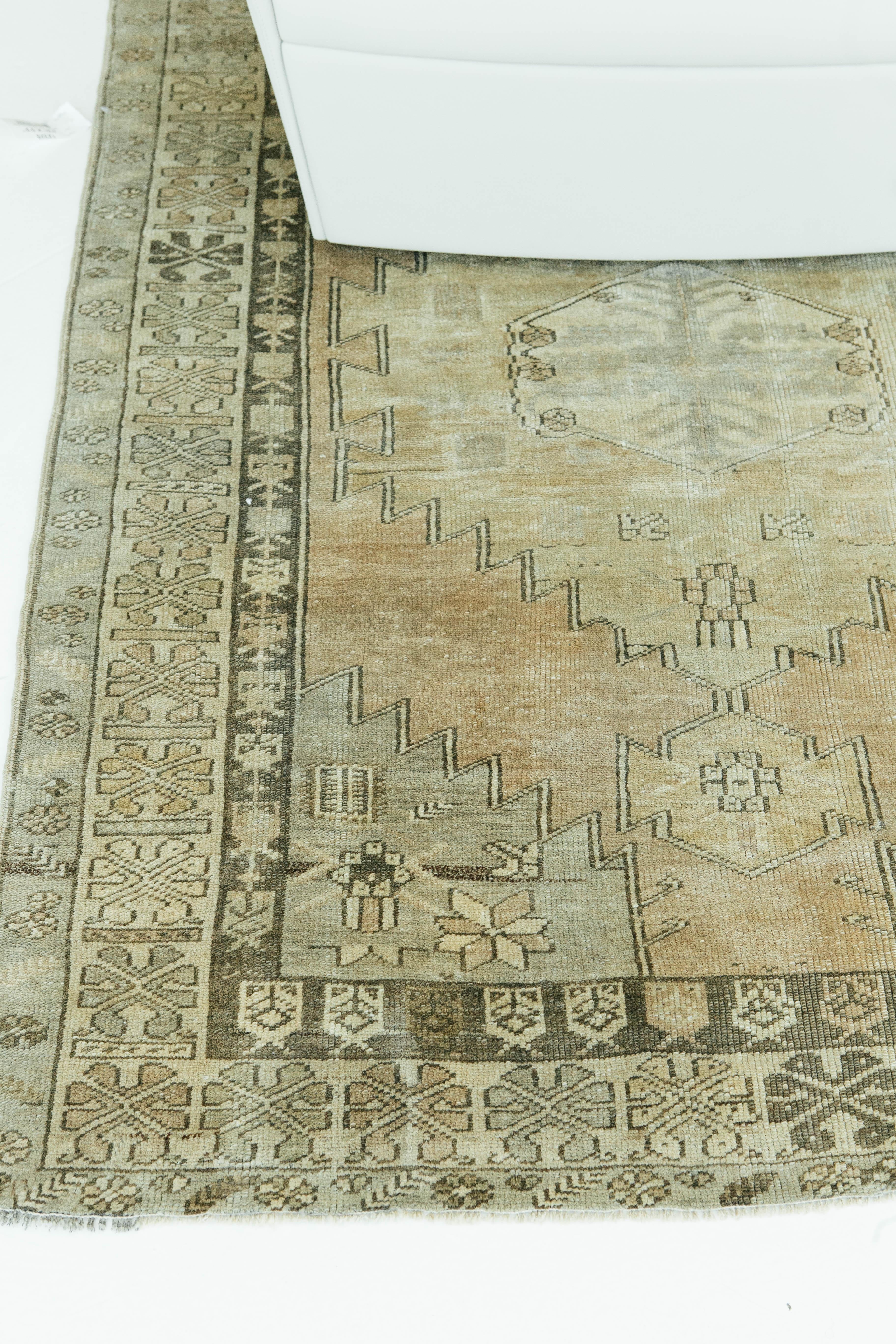 Hand-Knotted Vintage Turkish Anatolian Rug For Sale