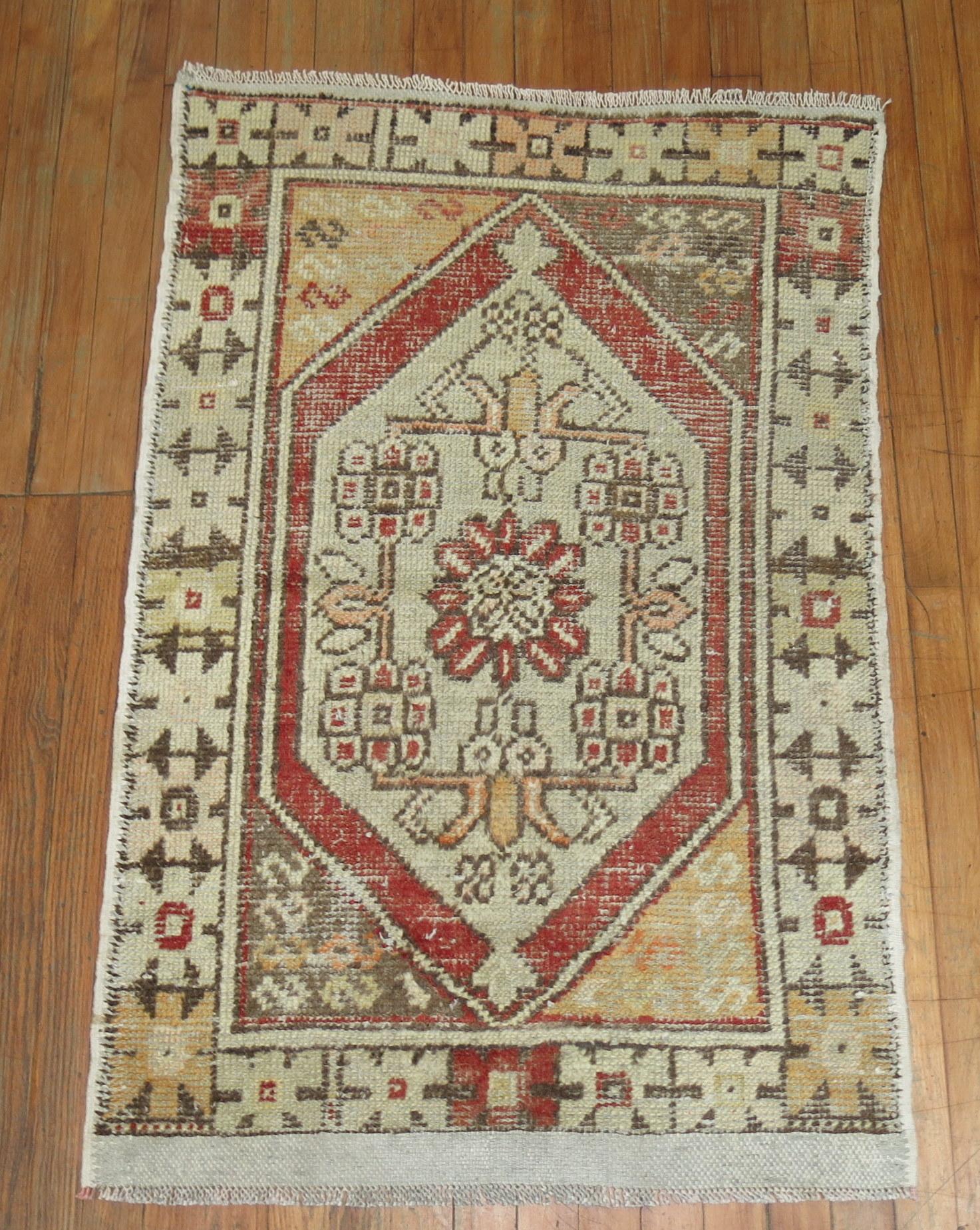 Hand-Woven Vintage Turkish Anatolian Rug For Sale