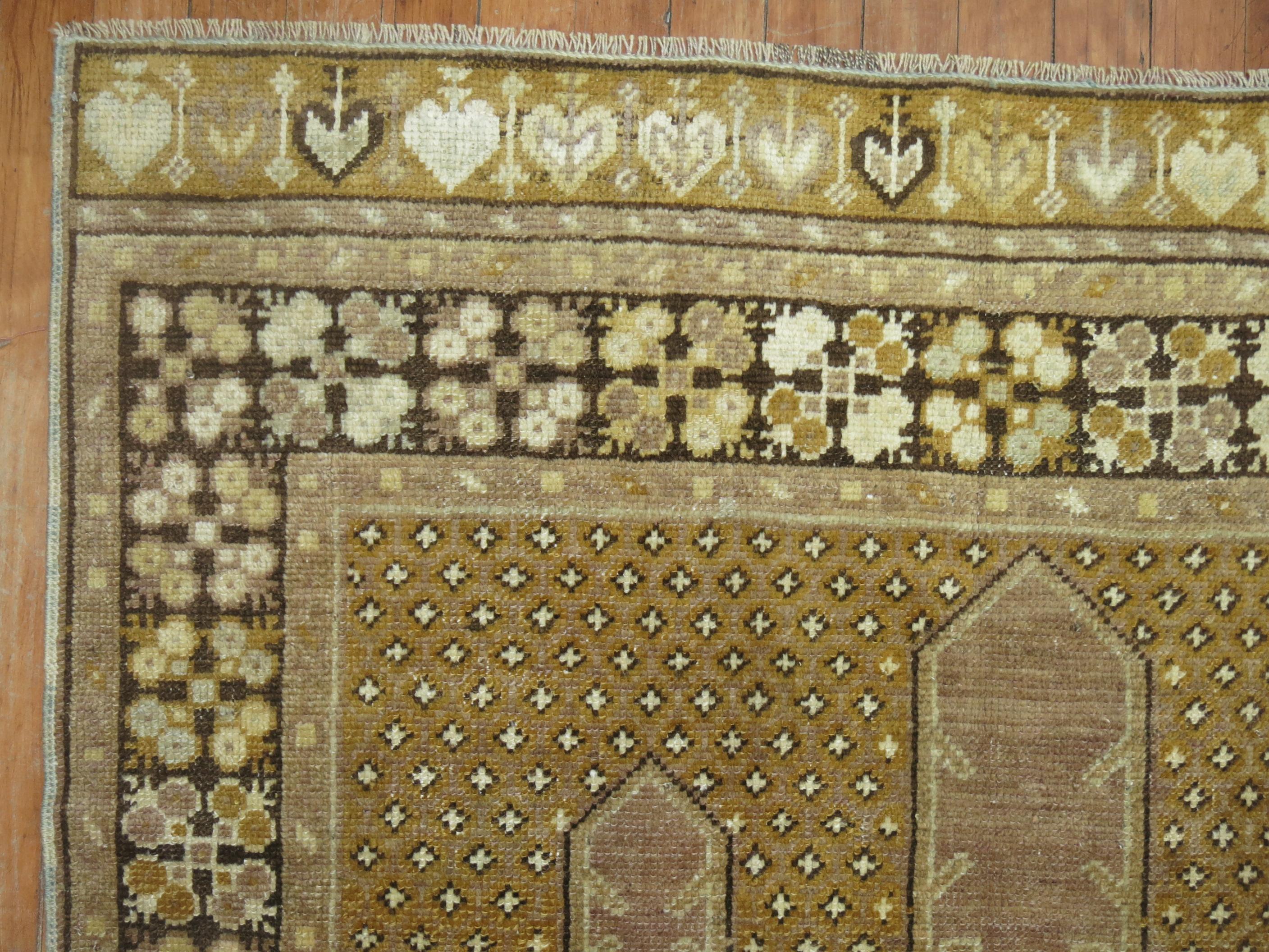 Hand-Knotted Vintage Turkish Anatolian Rug For Sale