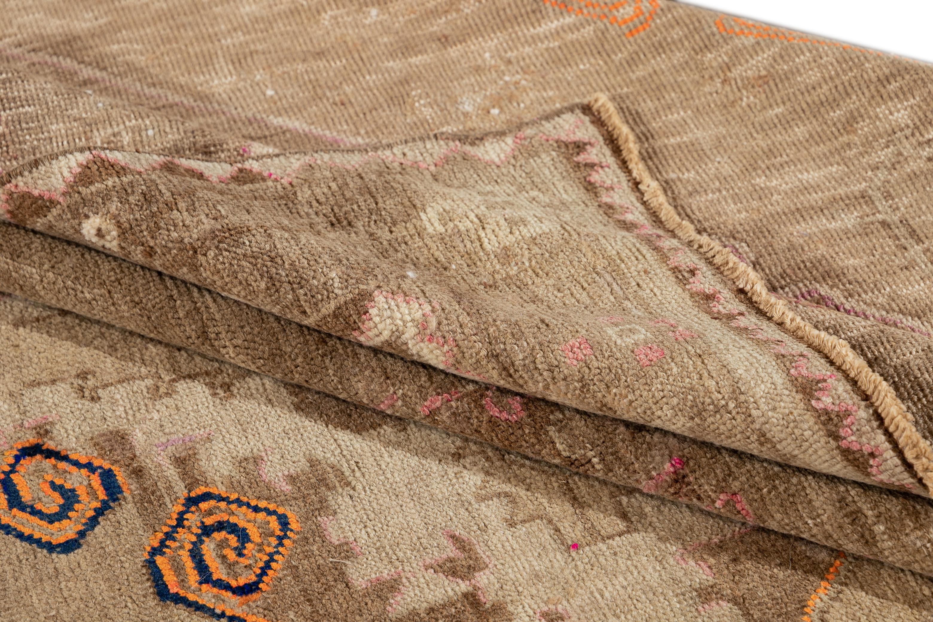 Hand-Knotted Vintage Turkish Anatolian Rug For Sale
