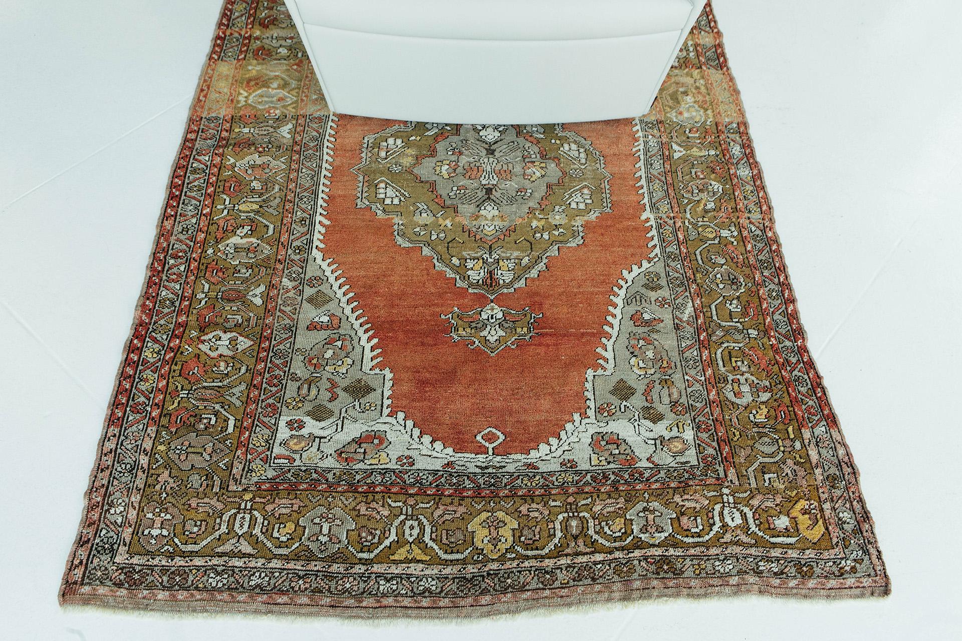 Mid-20th Century Vintage Turkish Anatolian Rug For Sale