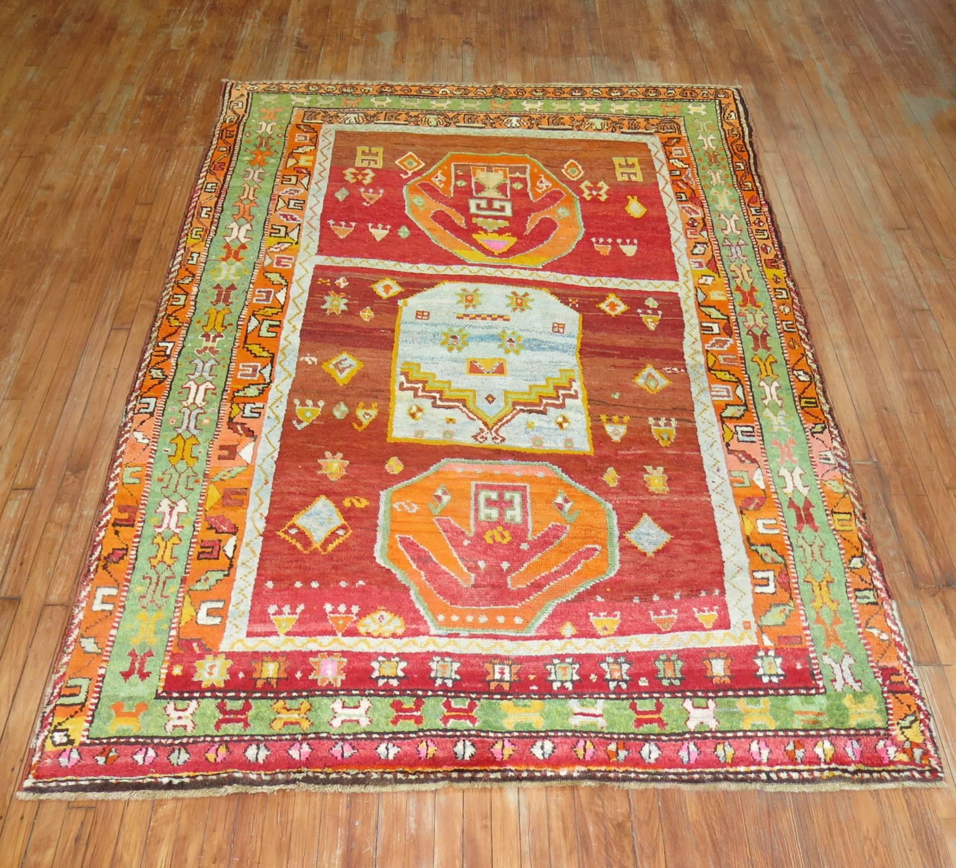 Vintage Turkish Anatolian Rug In Excellent Condition In New York, NY