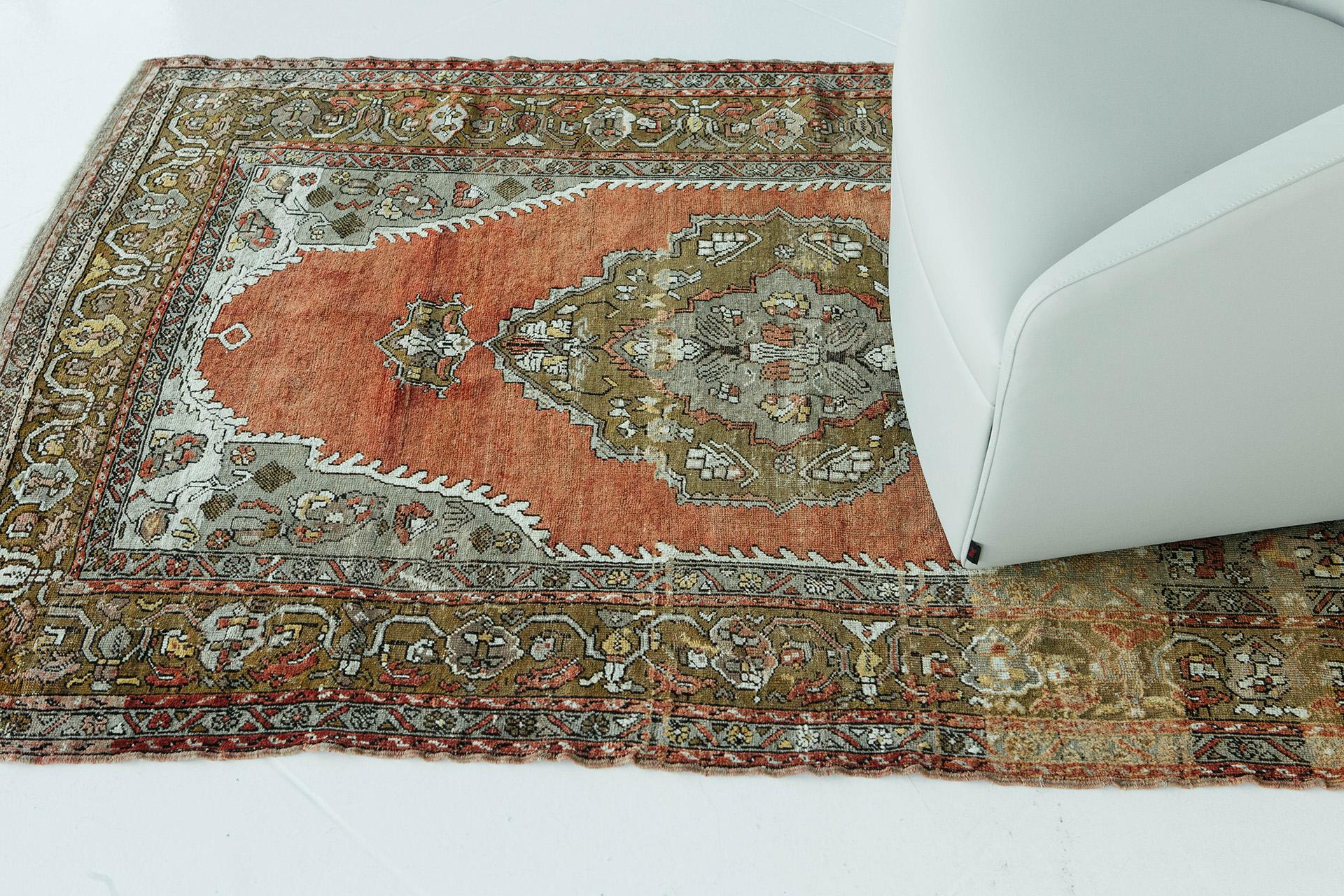 Wool Vintage Turkish Anatolian Rug For Sale