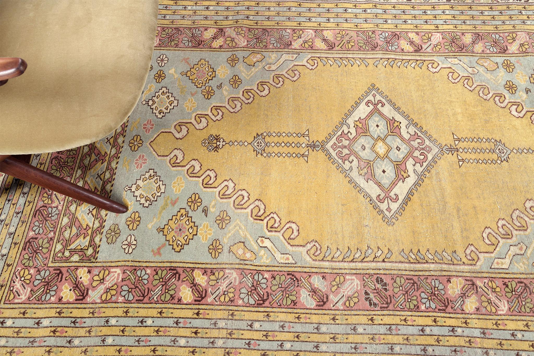 Wool Vintage Turkish Anatolian Rug