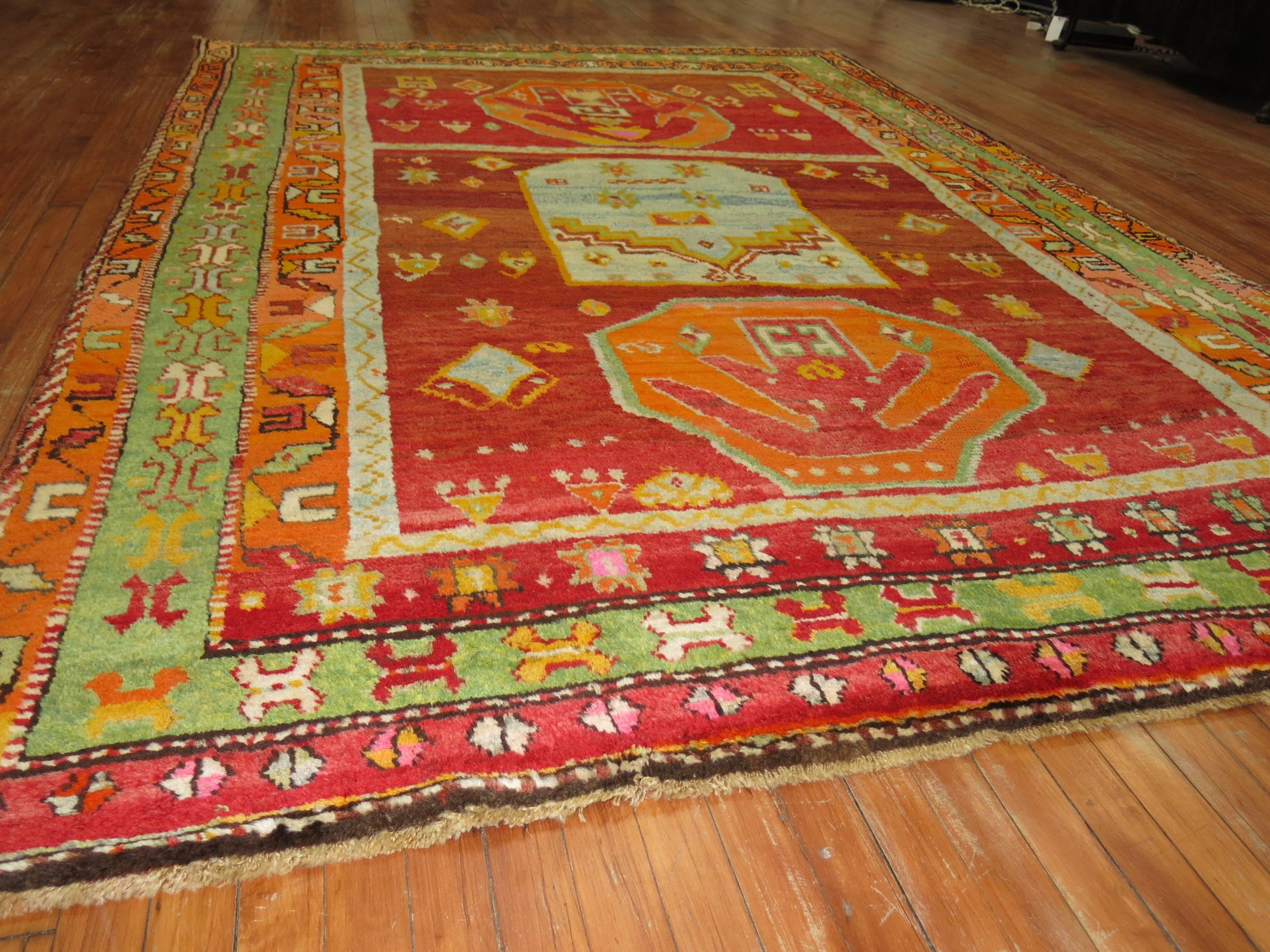 20th Century Vintage Turkish Anatolian Rug