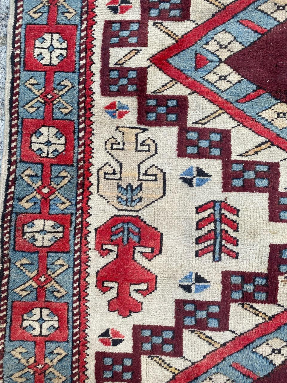Wool Bobyrug’s Vintage Turkish Anatolian Rug For Sale