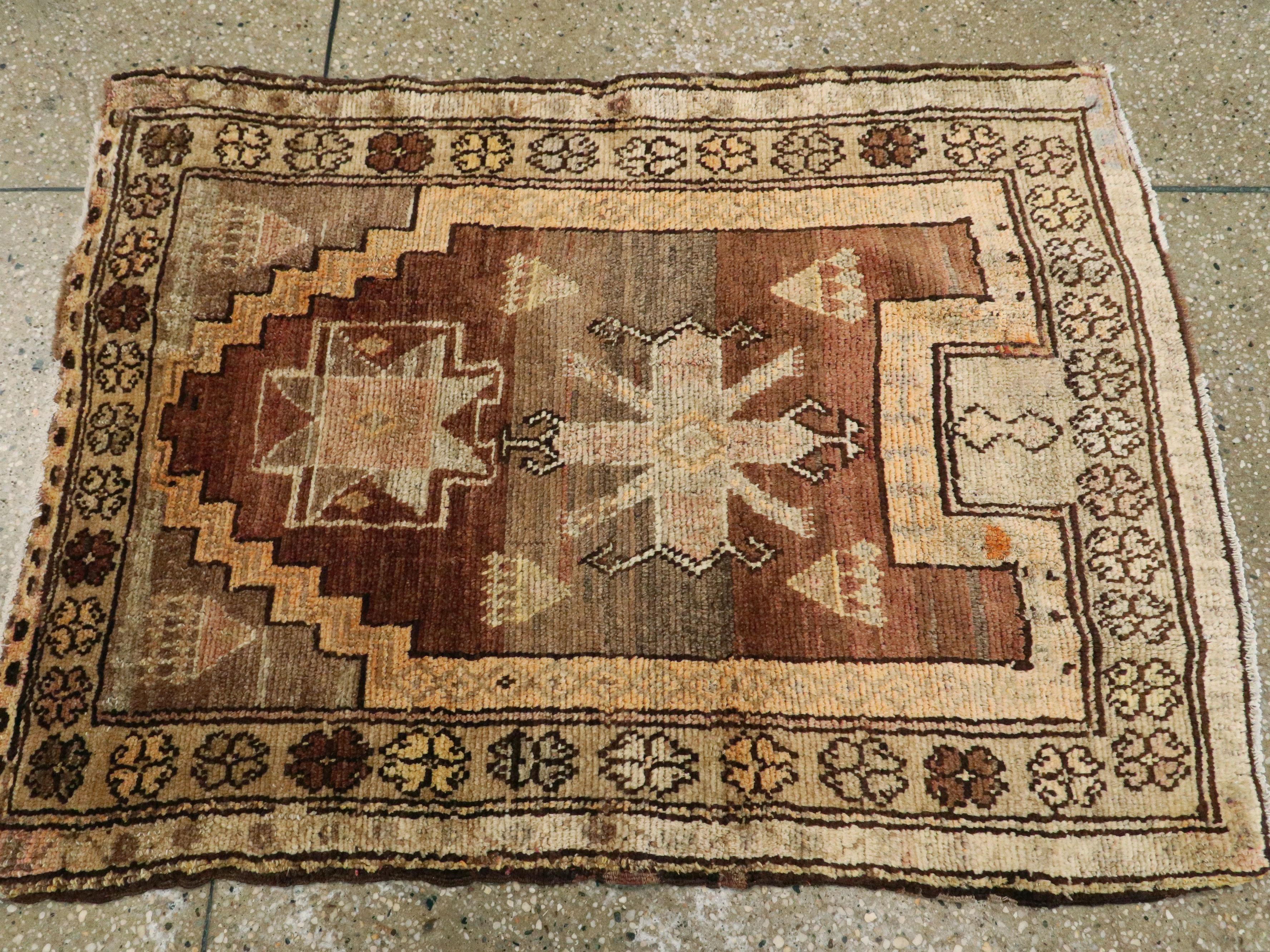 Wool Vintage Turkish Anatolian Rug For Sale