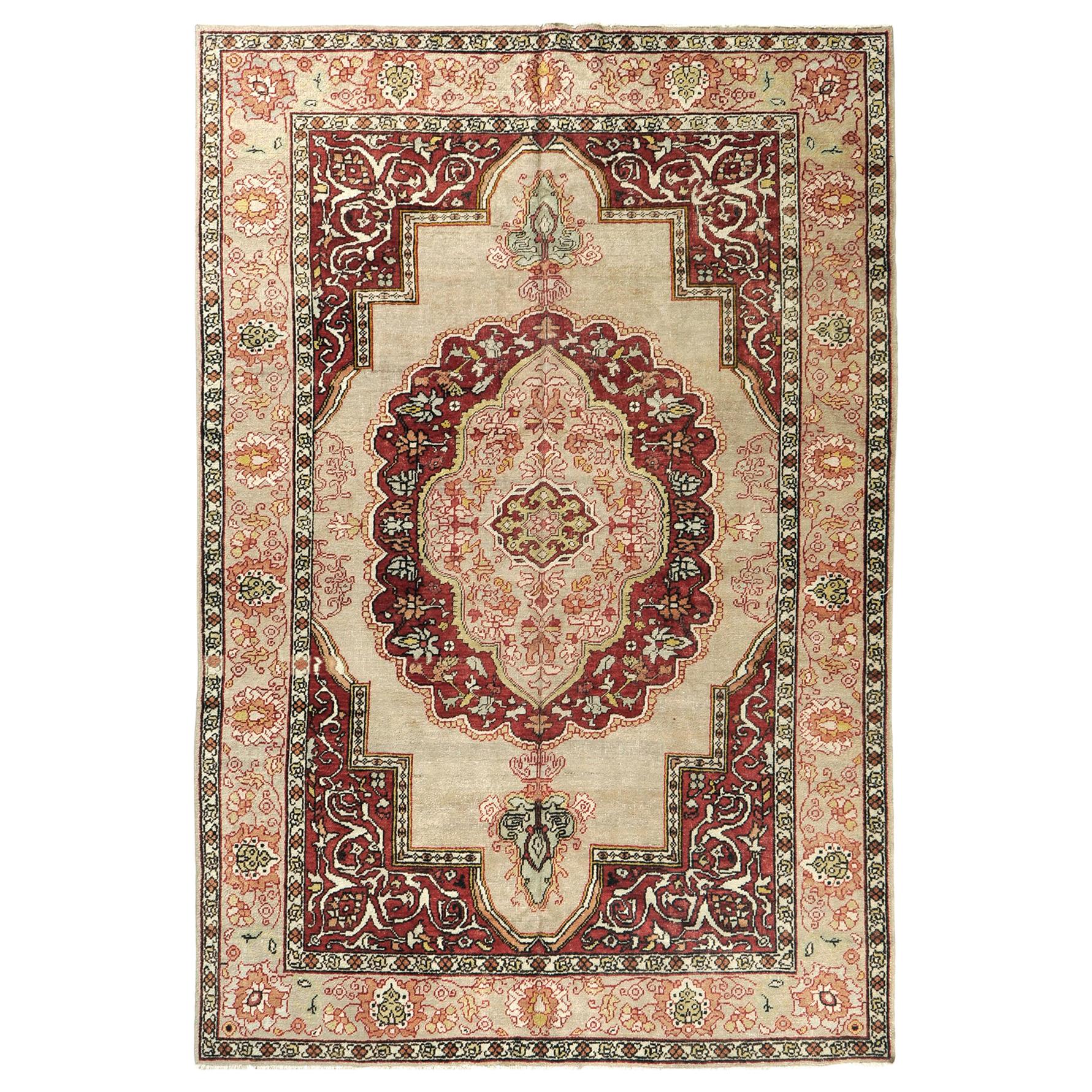 Türkischer anatolischer Teppich im Vintage-Stil