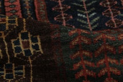 Vintage Turkish Anatolian Rug with Bold Geometric Panel Design - Rug & Kilim