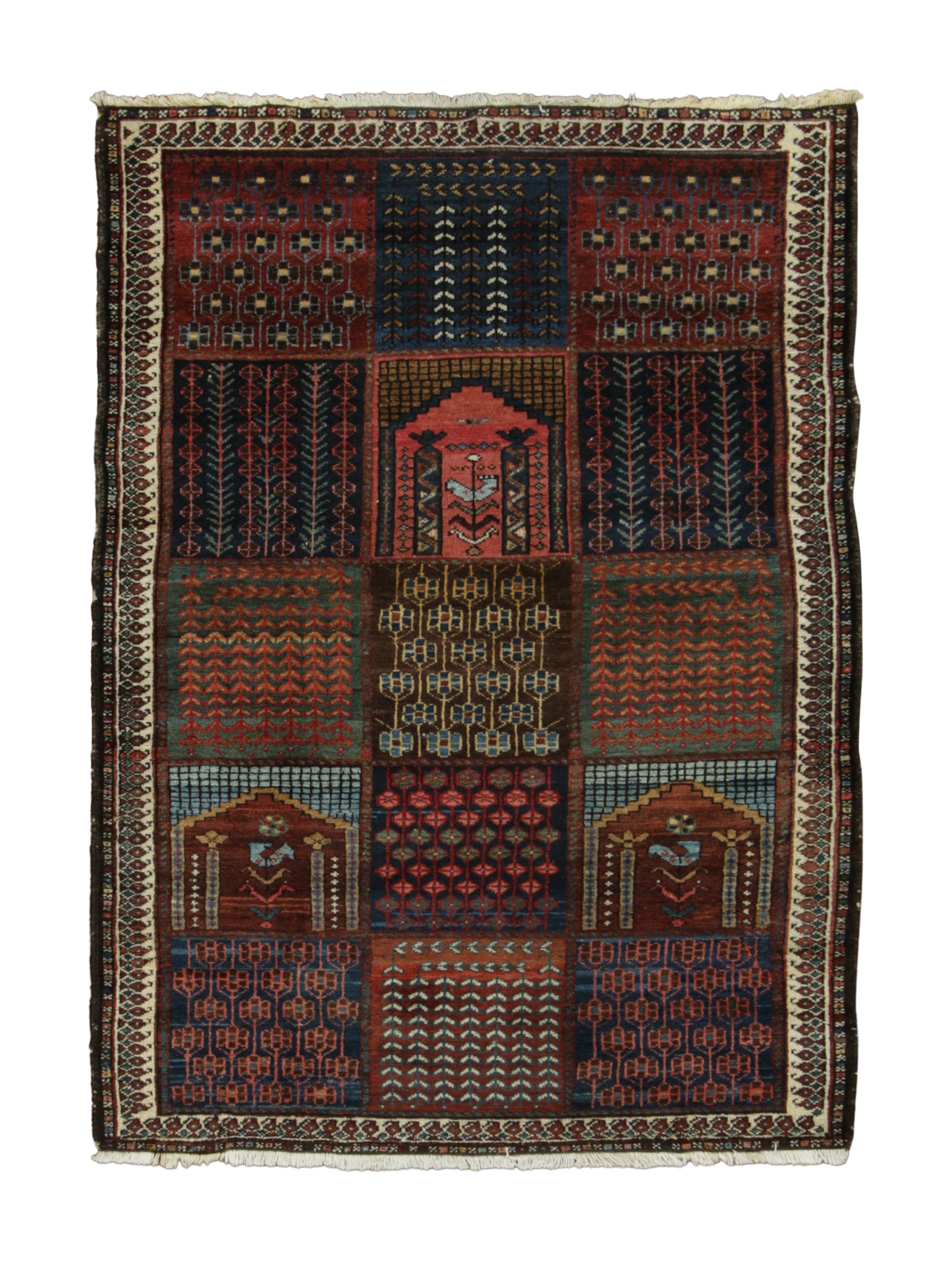 Antiker türkischer Anatolien-Teppich mit markantem geometrischem Muster – Teppiche & Kelims