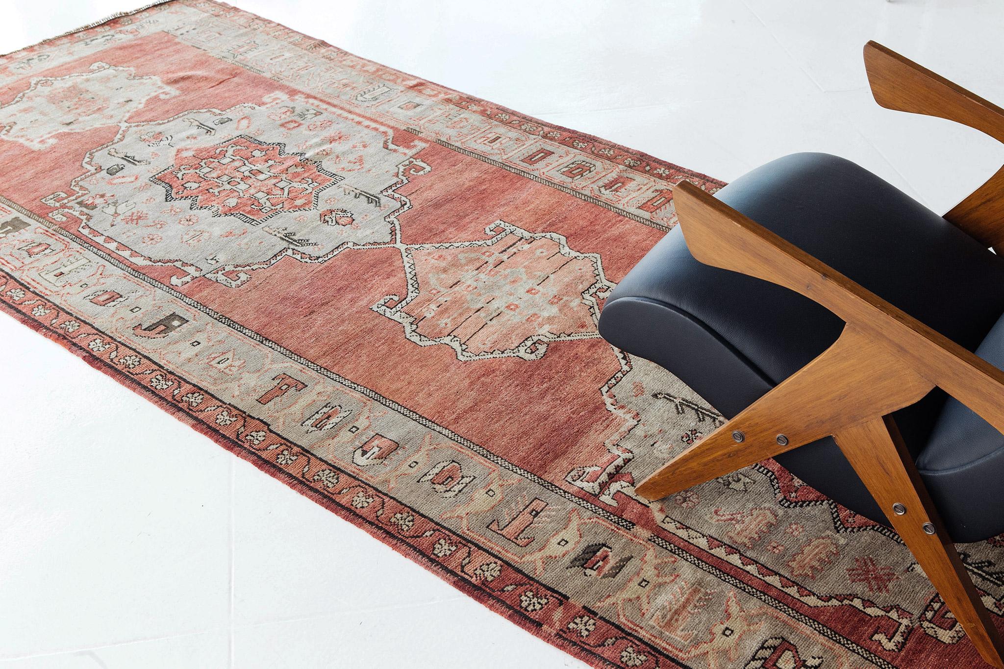 Vintage Turkish Anatolian Runner In Good Condition For Sale In WEST HOLLYWOOD, CA