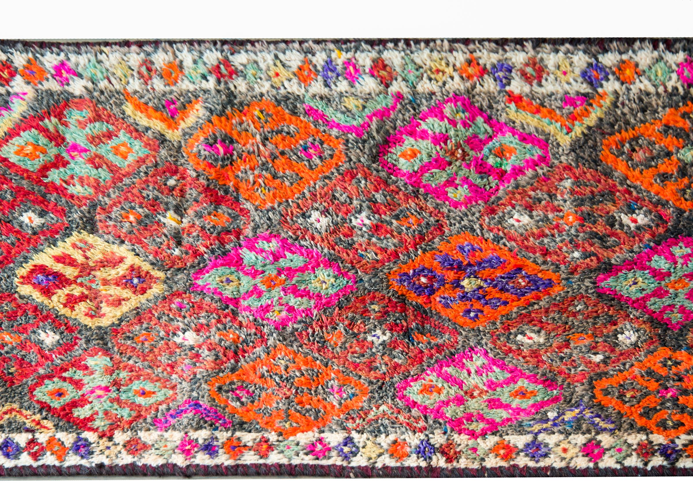 Wool Vintage Turkish Anatolian Runner For Sale