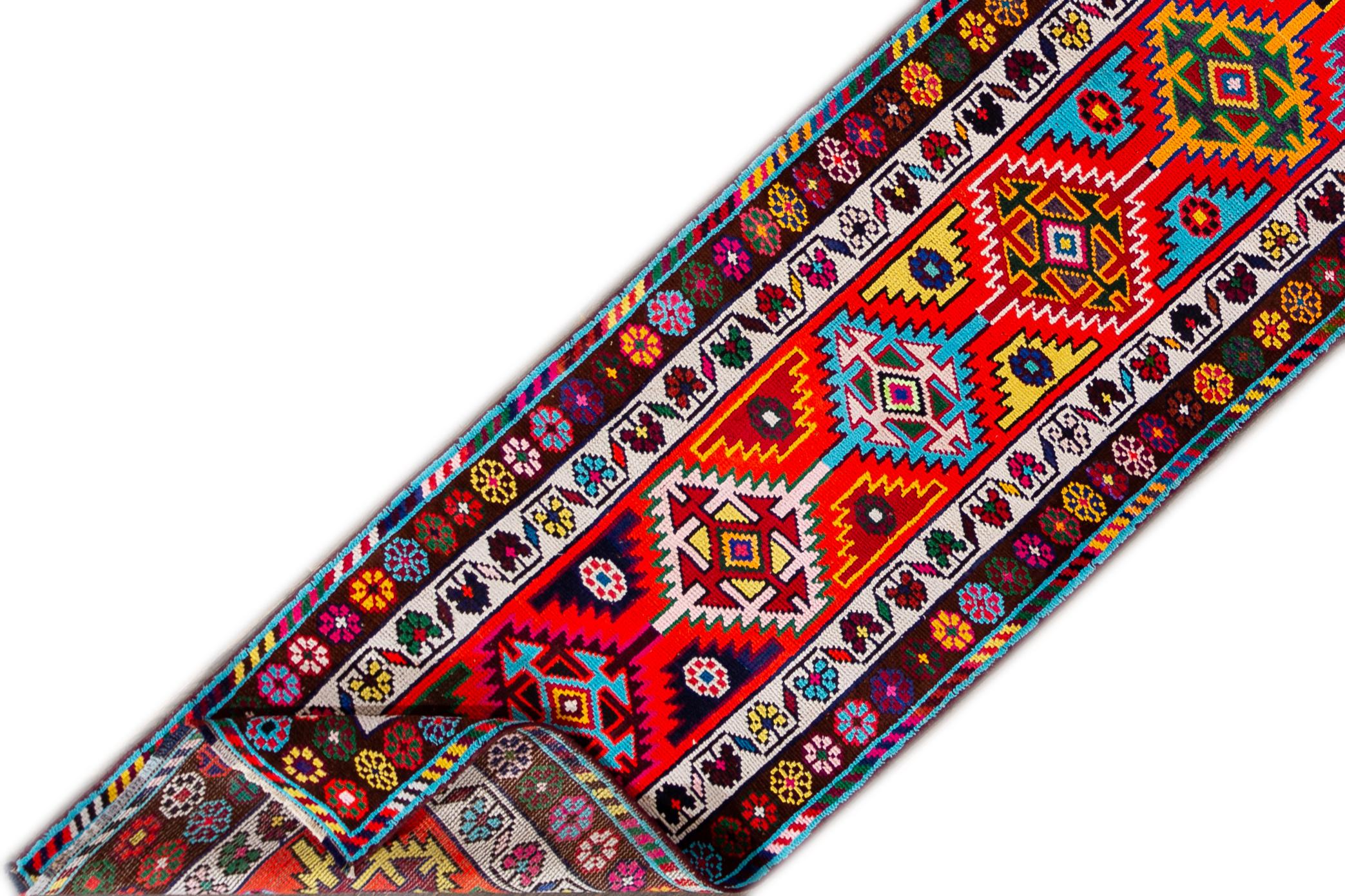 Oushak Vintage Turkish Anatolian Runner Rug For Sale