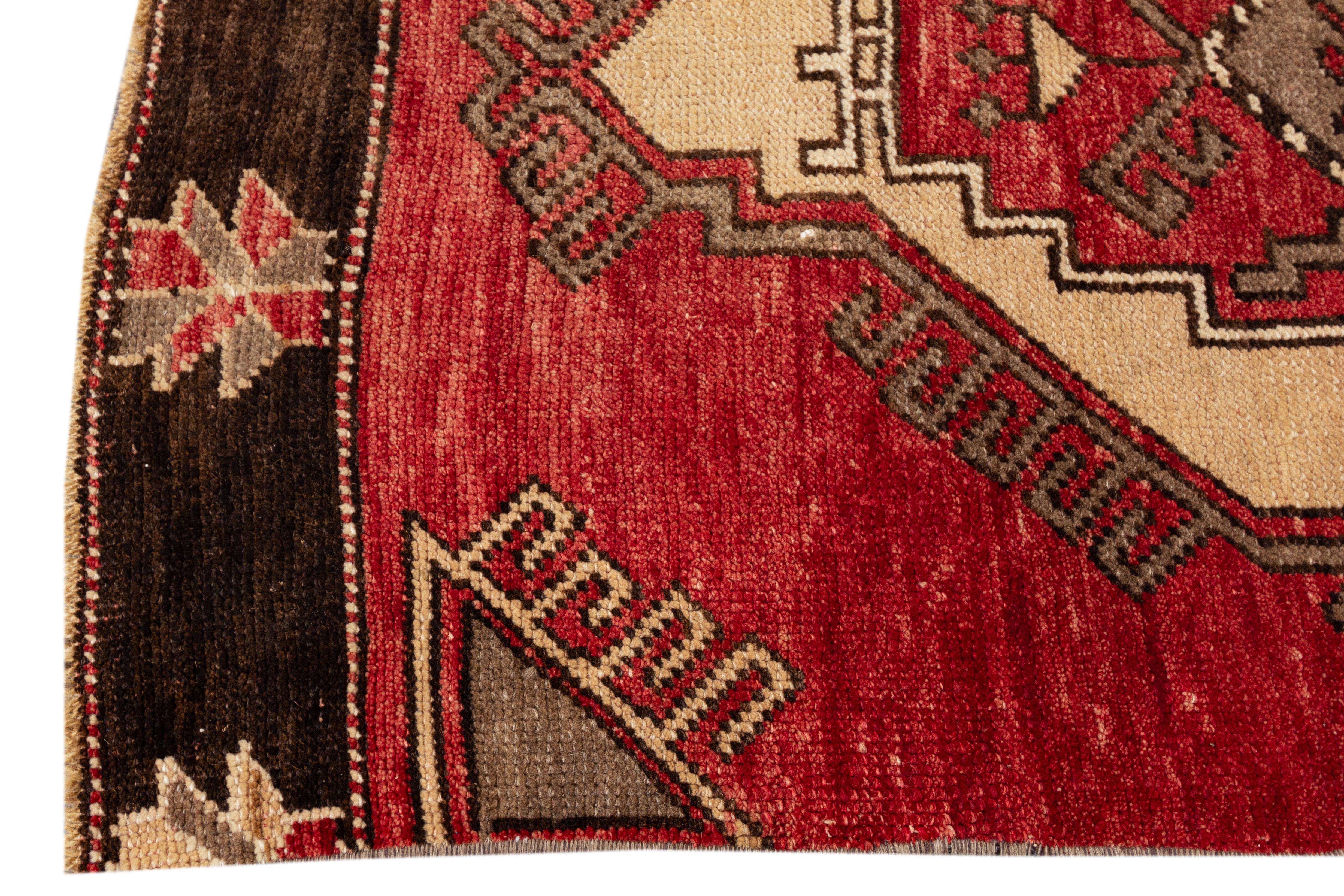 Vintage Turkish Anatolian Runner Rug In Good Condition For Sale In Norwalk, CT