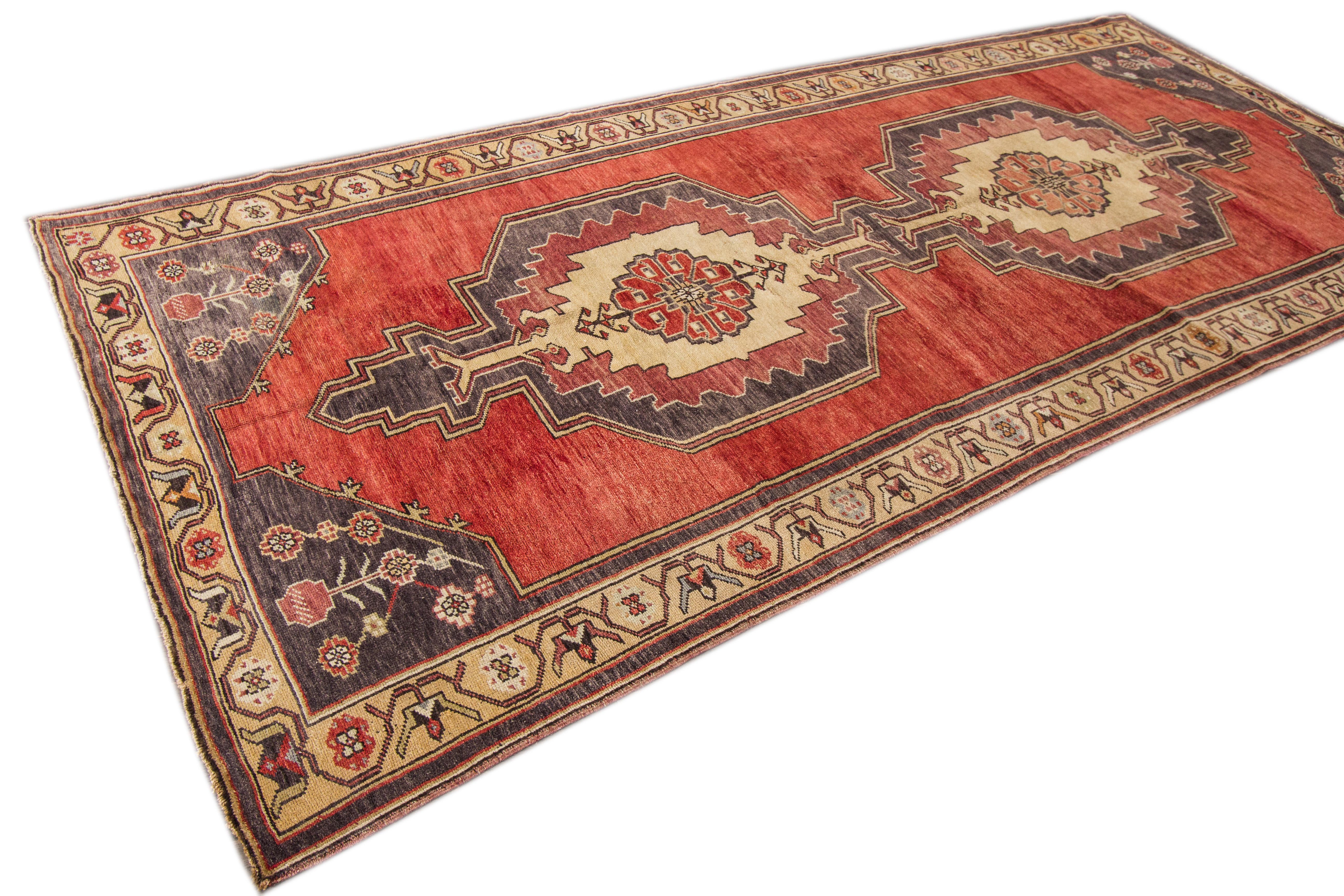 Hand-Knotted Vintage Turkish Anatolian Runner Rug For Sale