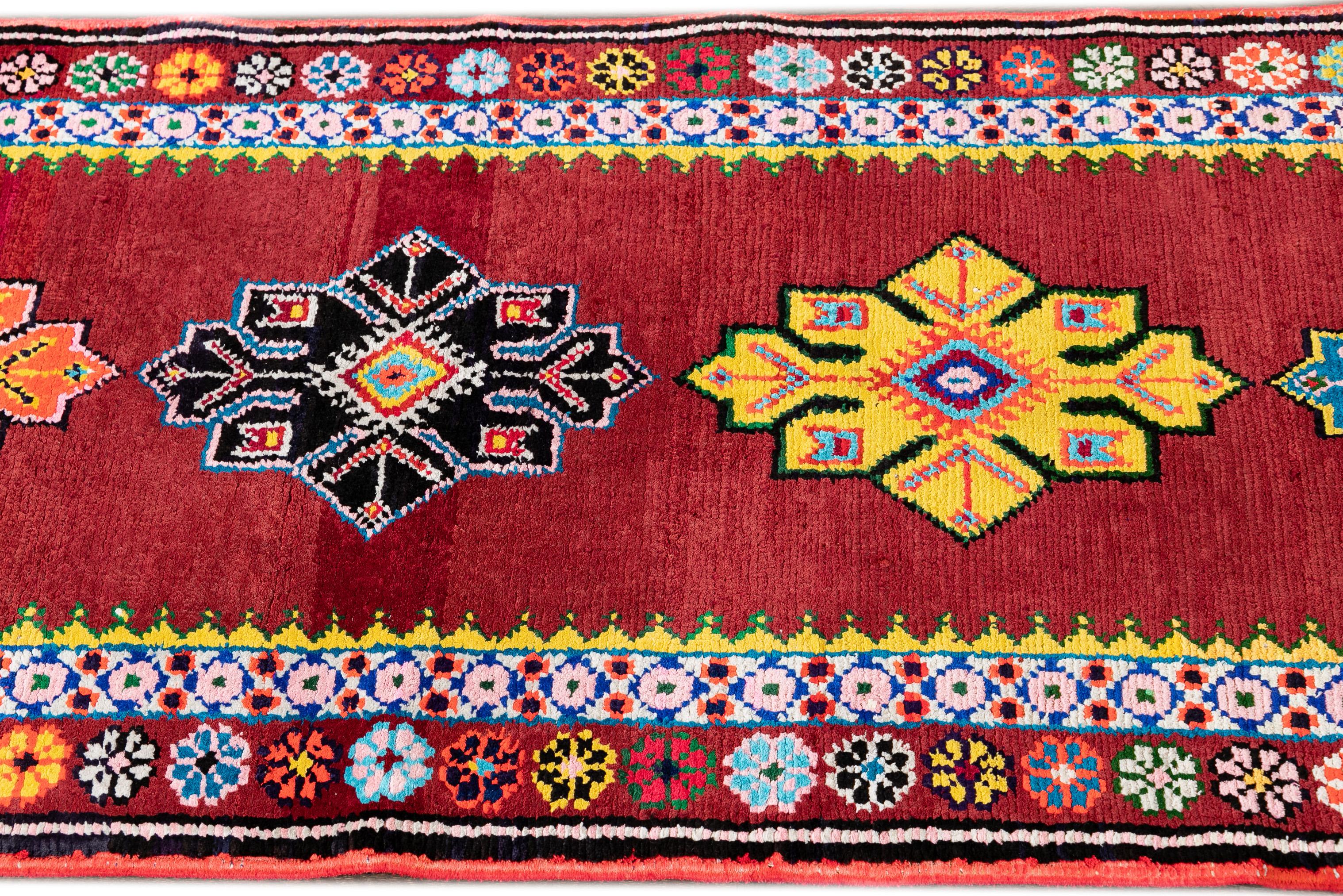 Vintage Turkish Anatolian Runner Rug In Excellent Condition For Sale In Norwalk, CT