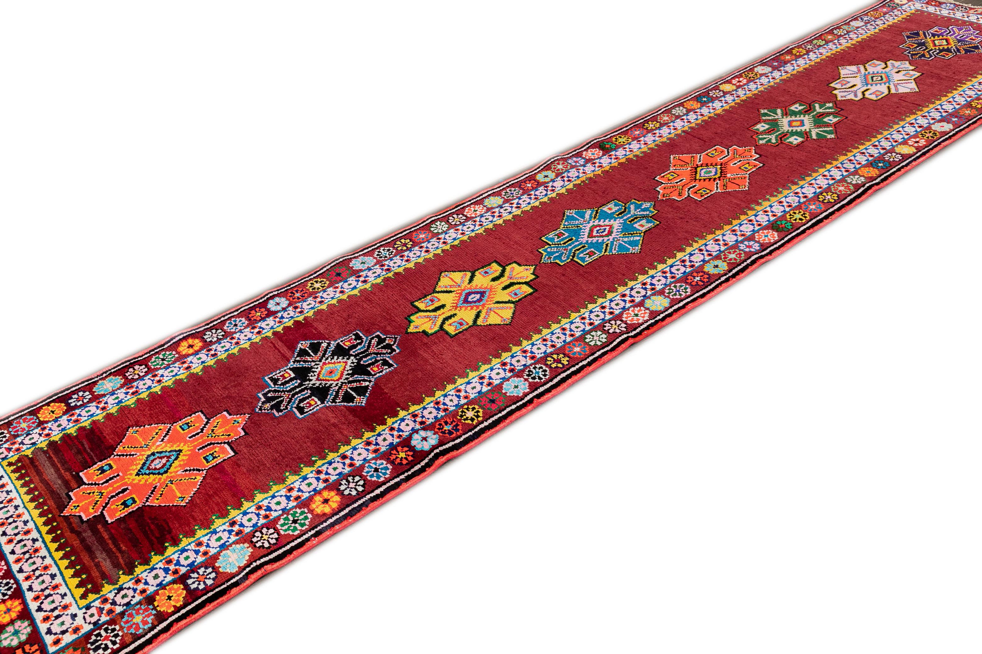 20th Century Vintage Turkish Anatolian Runner Rug For Sale