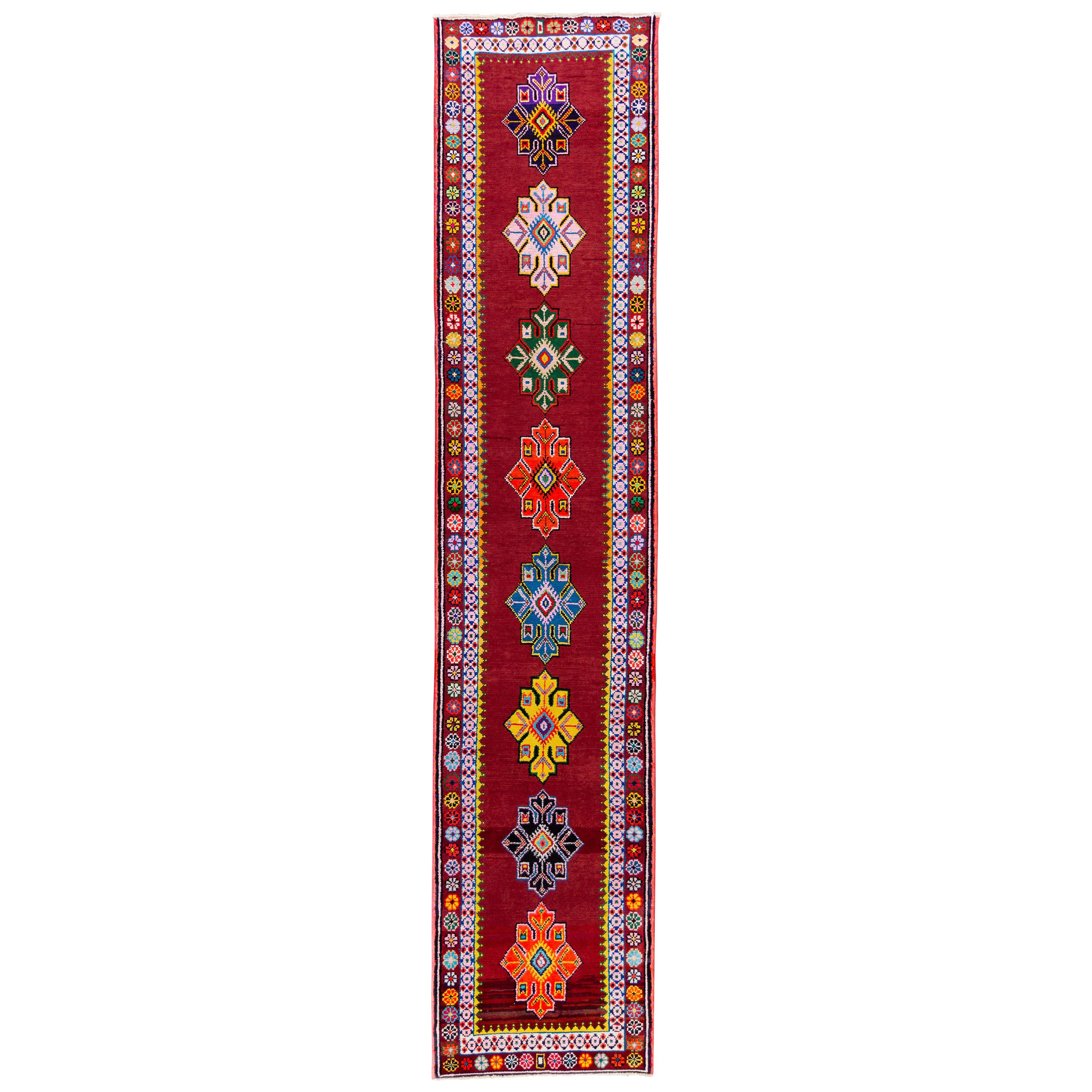 Vintage Turkish Anatolian Runner Rug For Sale