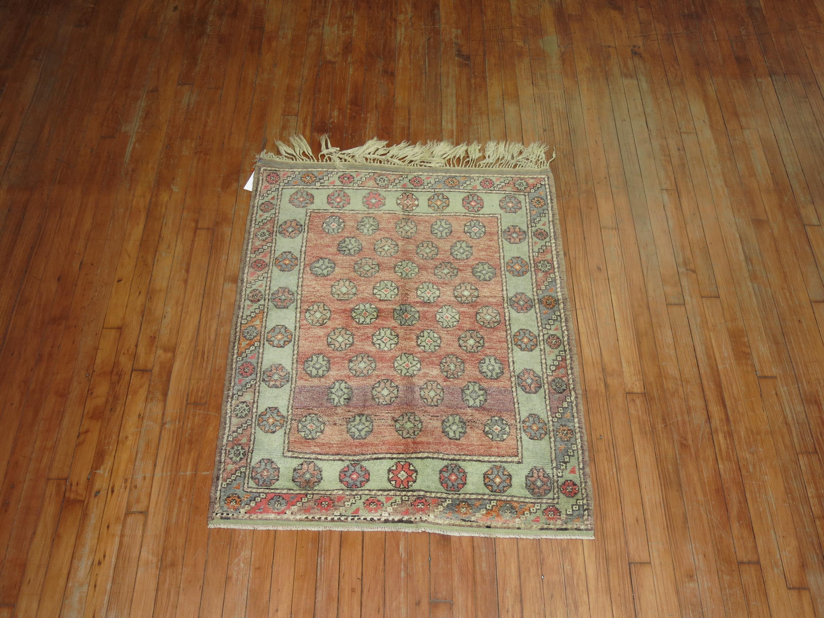 Country Vintage Turkish Anatolian Scatter Rug For Sale
