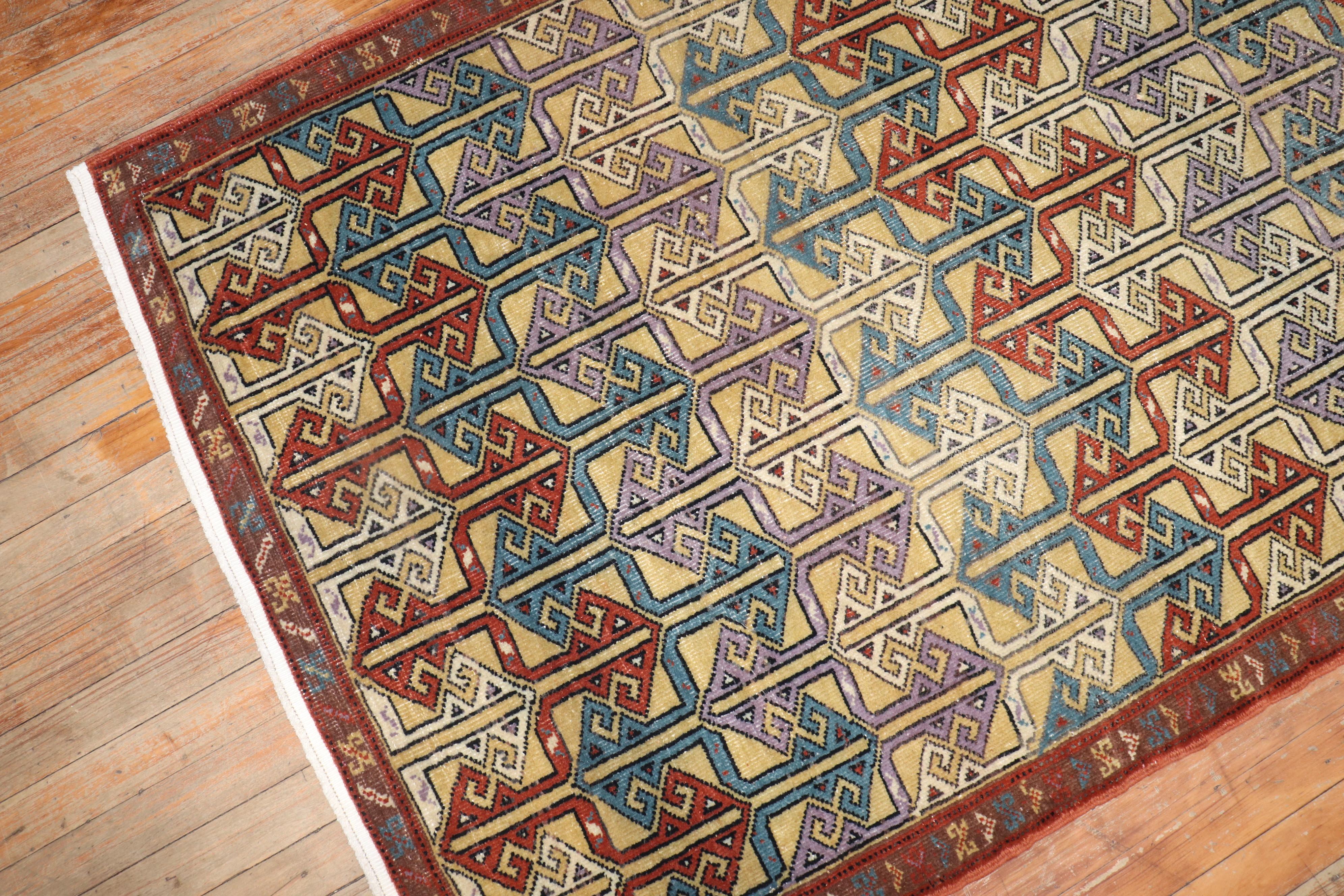 Vintage Turkish Anatolian Scatter Rug In Good Condition For Sale In New York, NY