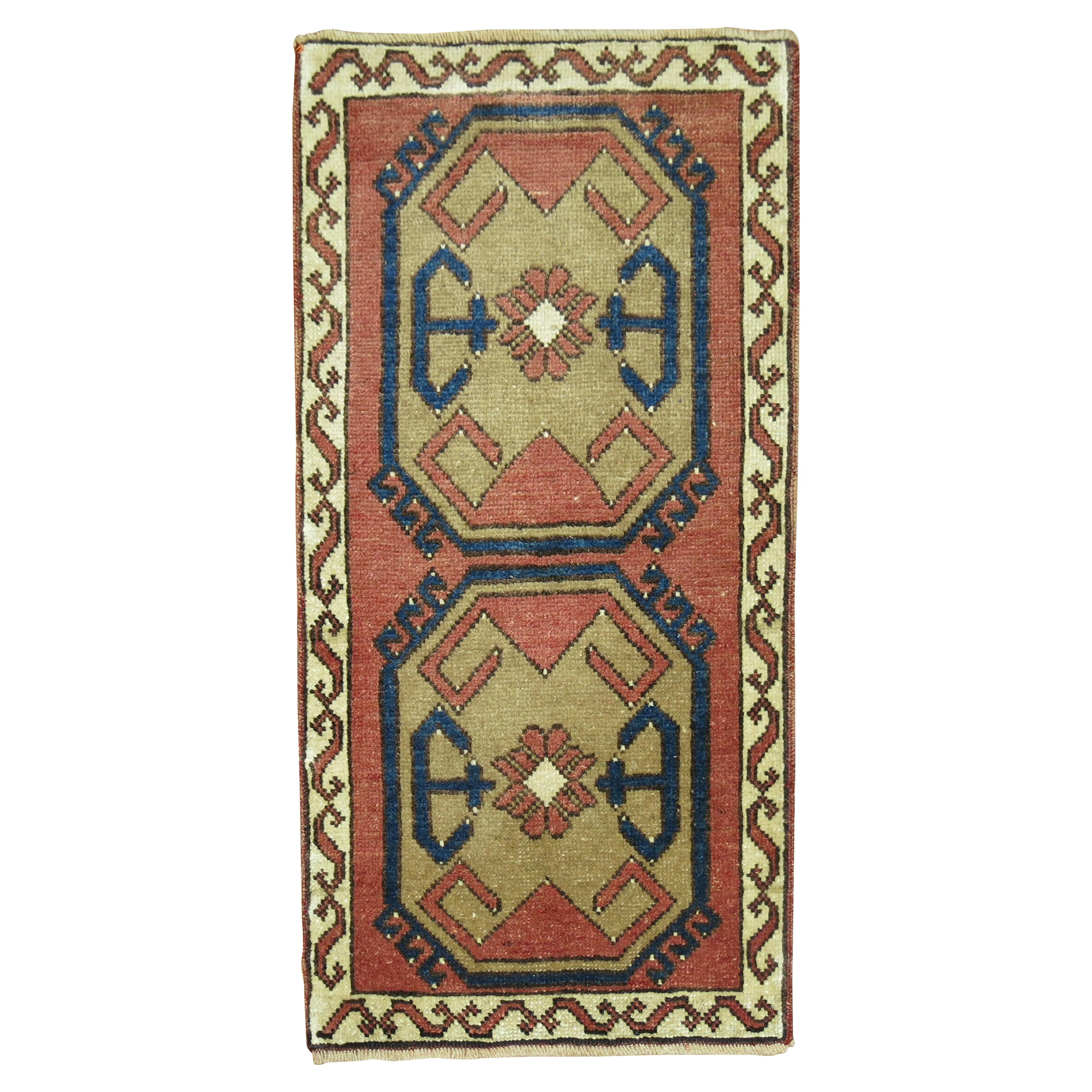Vintage Turkish Throw Rug at 1stDibs