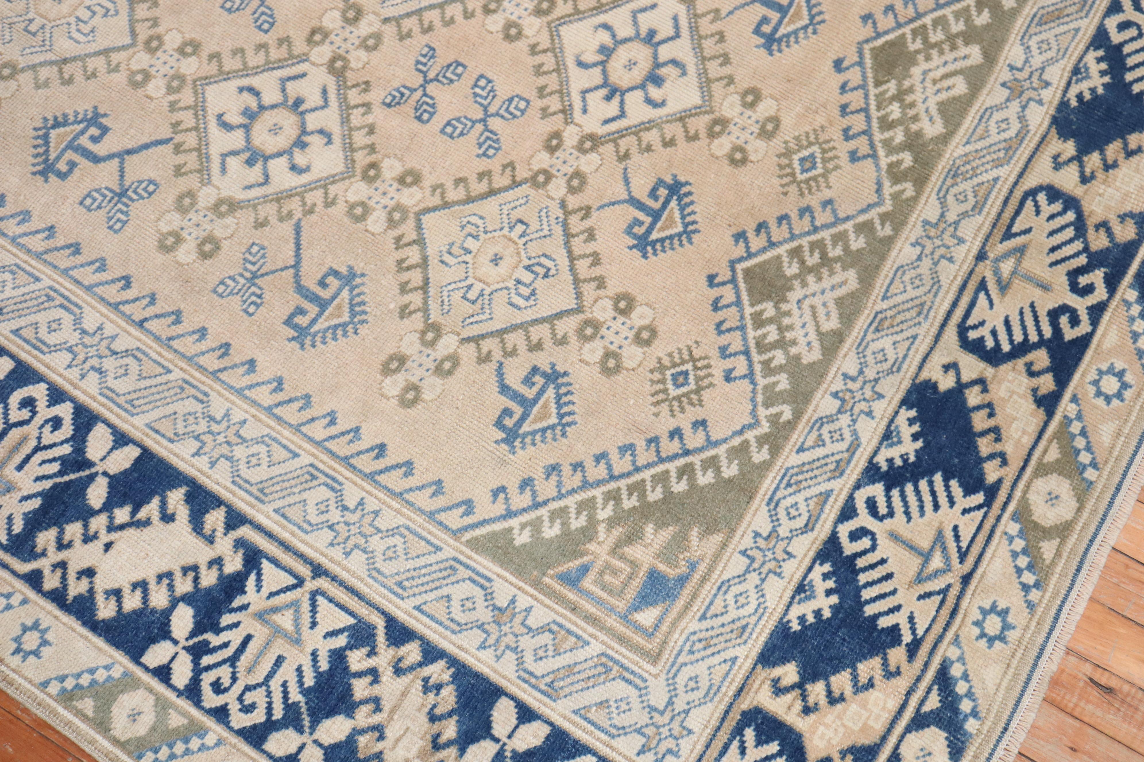 20th Century Vintage Turkish Anatolian Square Carpet For Sale