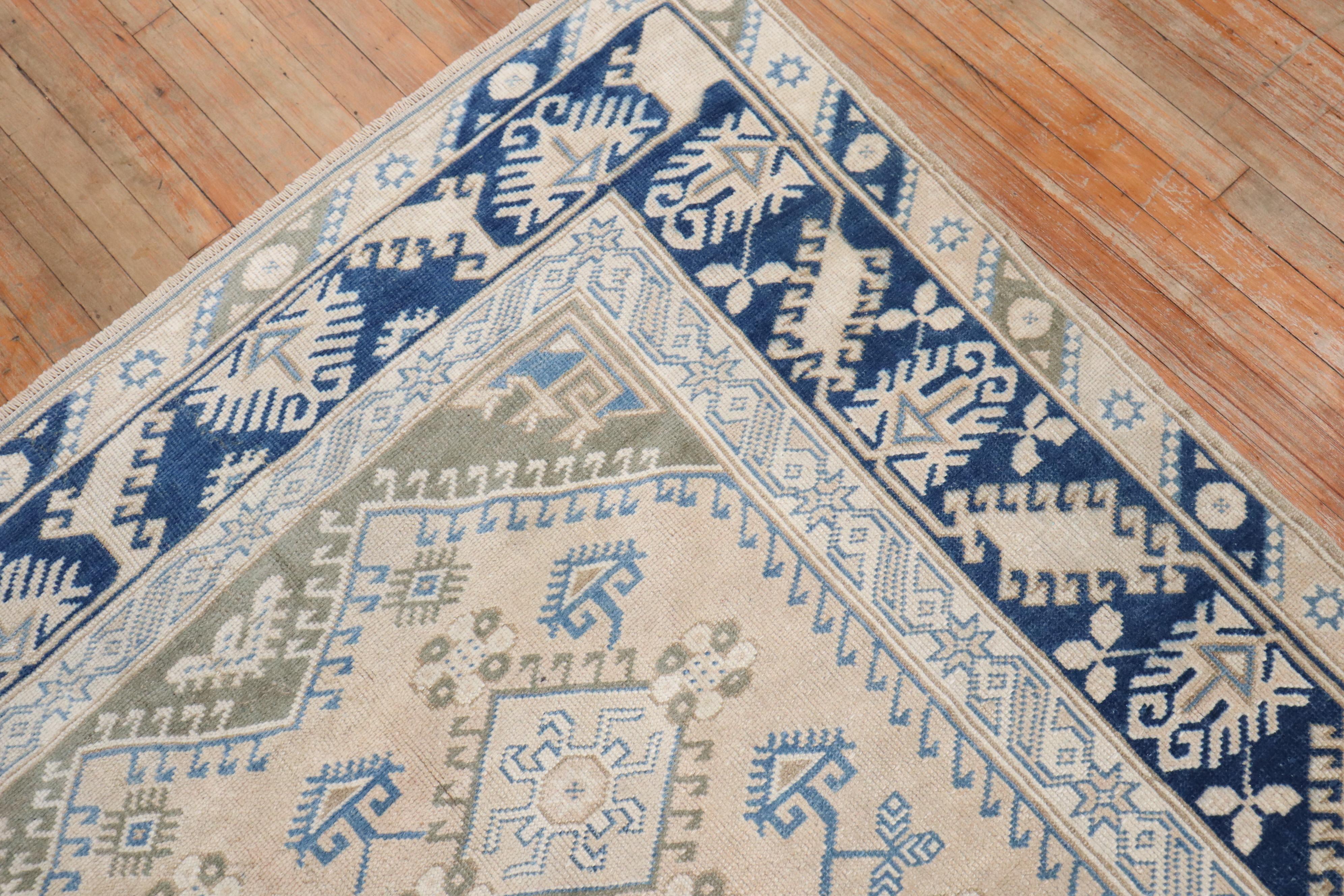 Vintage Turkish Anatolian Square Carpet For Sale 1