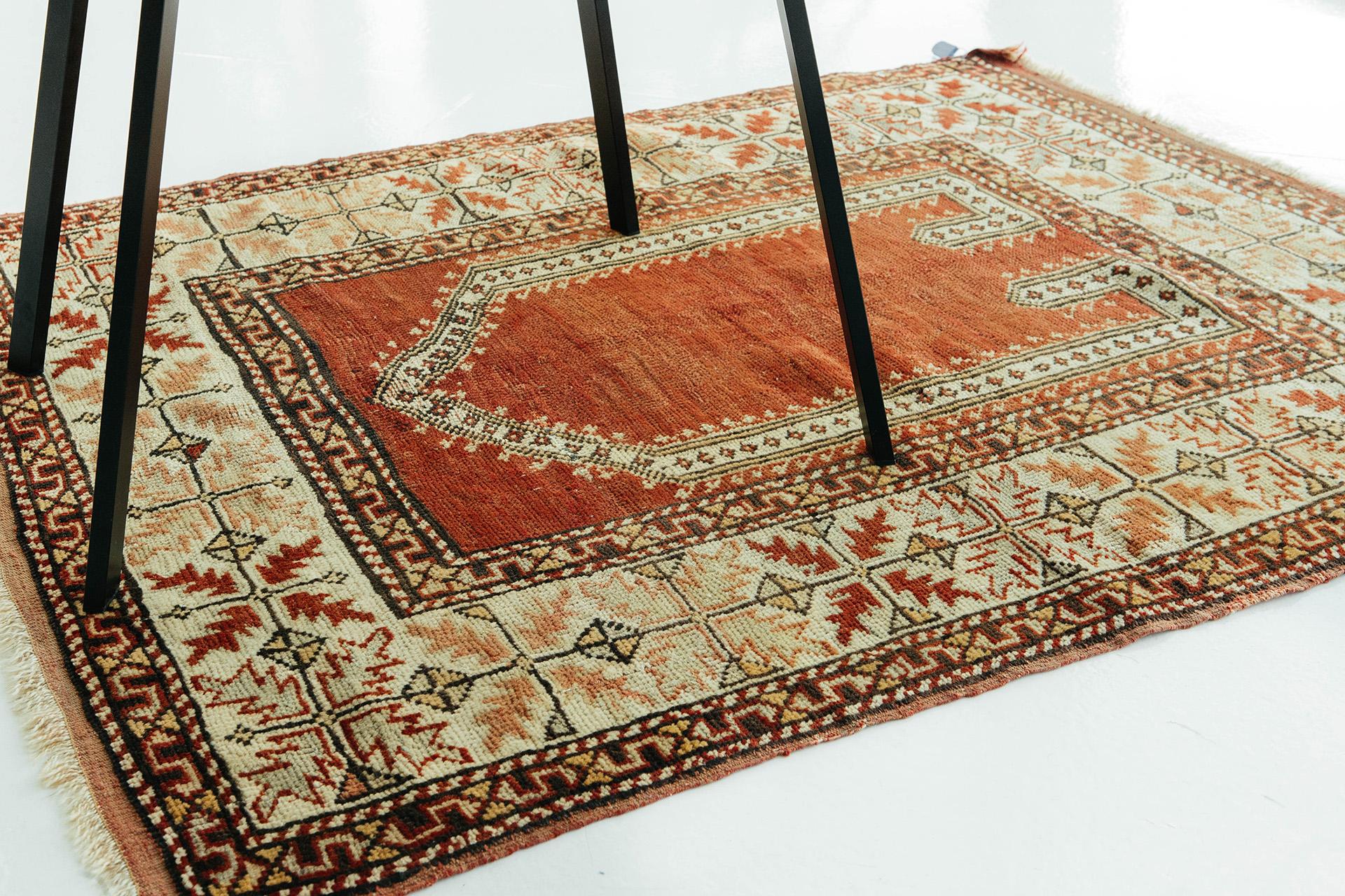 Hand-Knotted Vintage Turkish Anatolian Square Rug For Sale