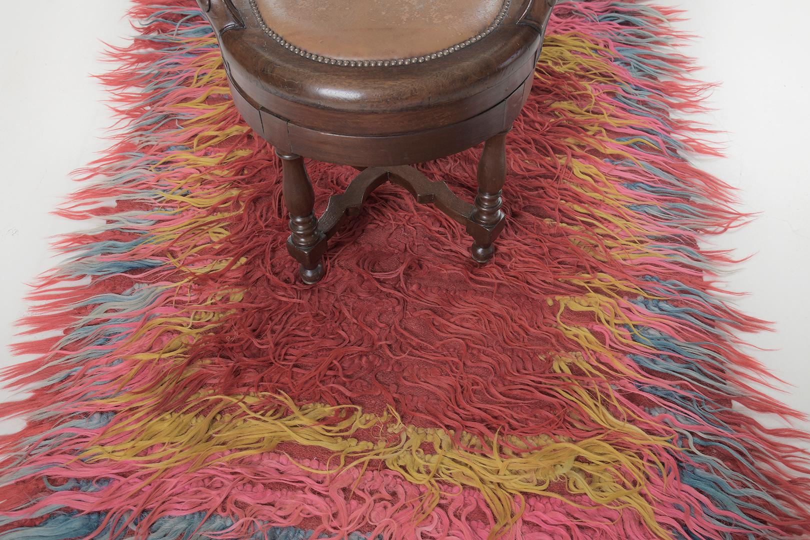 Hand-Knotted Vintage Turkish Anatolian Tulu by Mehraban Rugs