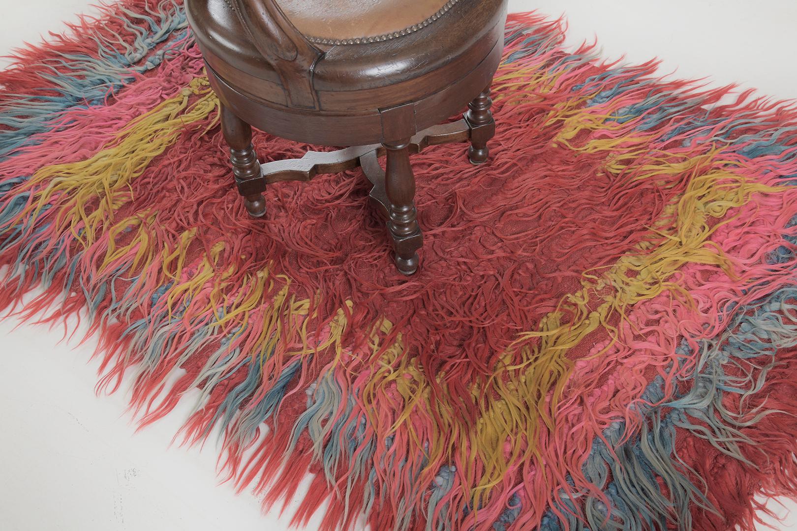 Wool Vintage Turkish Anatolian Tulu by Mehraban Rugs