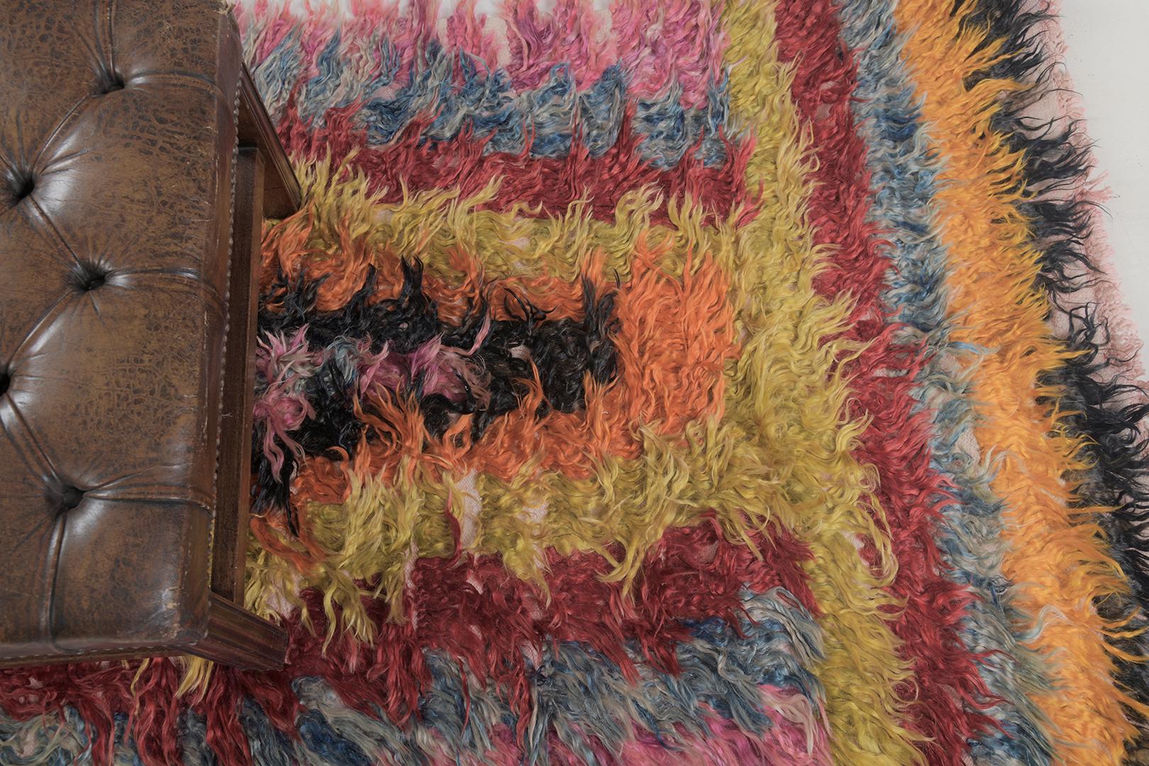 Wool Vintage Turkish Anatolian Tulu For Sale
