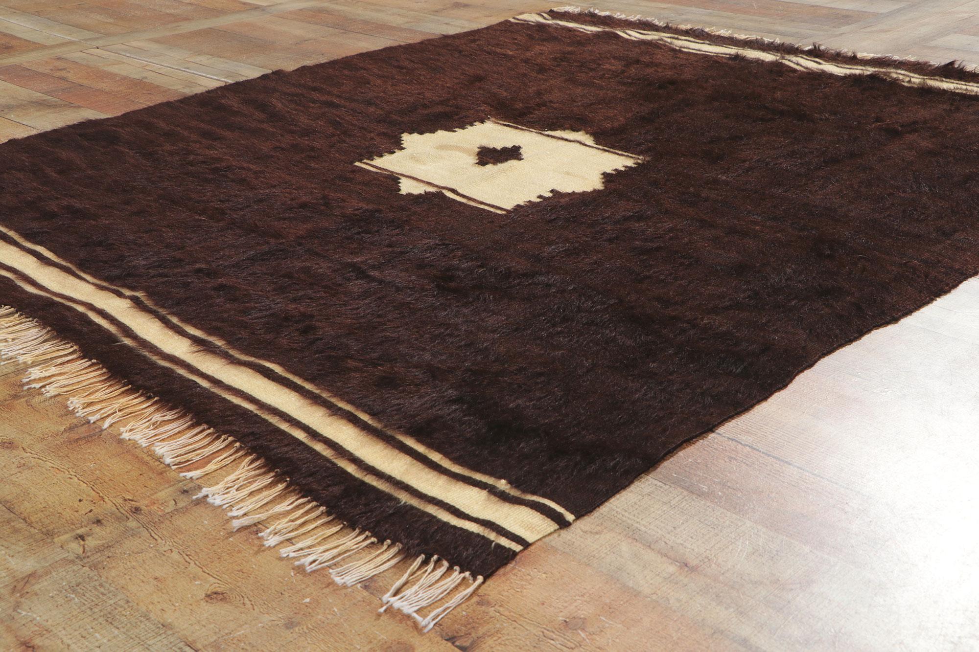 1950's Turkish Angora Wool Carpet with Modern Style For Sale 4