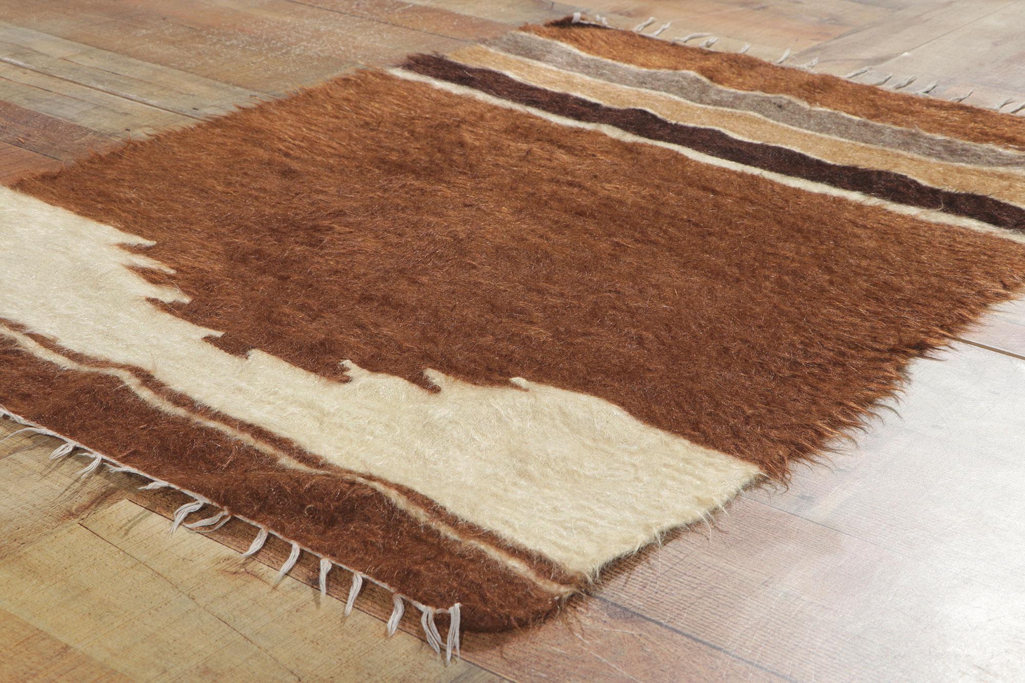 1950's Turkish Angora Wool Carpet with Modern Style For Sale 4