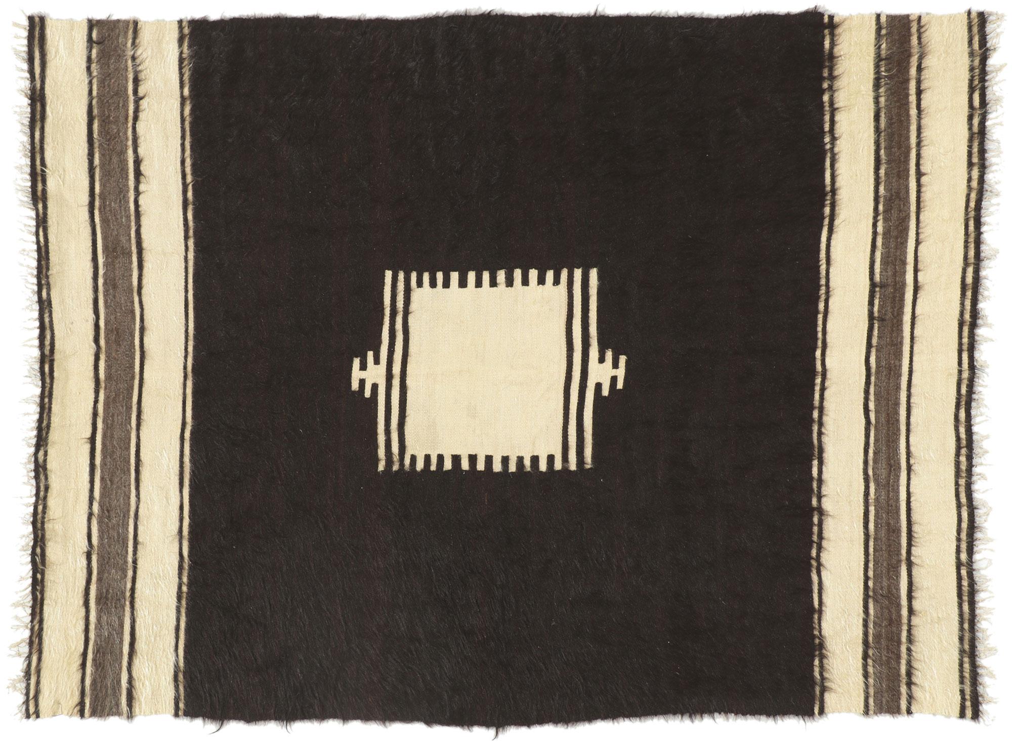 1950's Turkish Angora Wool Carpet with Modern Style For Sale 3
