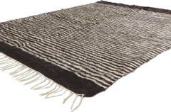 1950's Turkish Angora Wool Carpet with Modern Style
