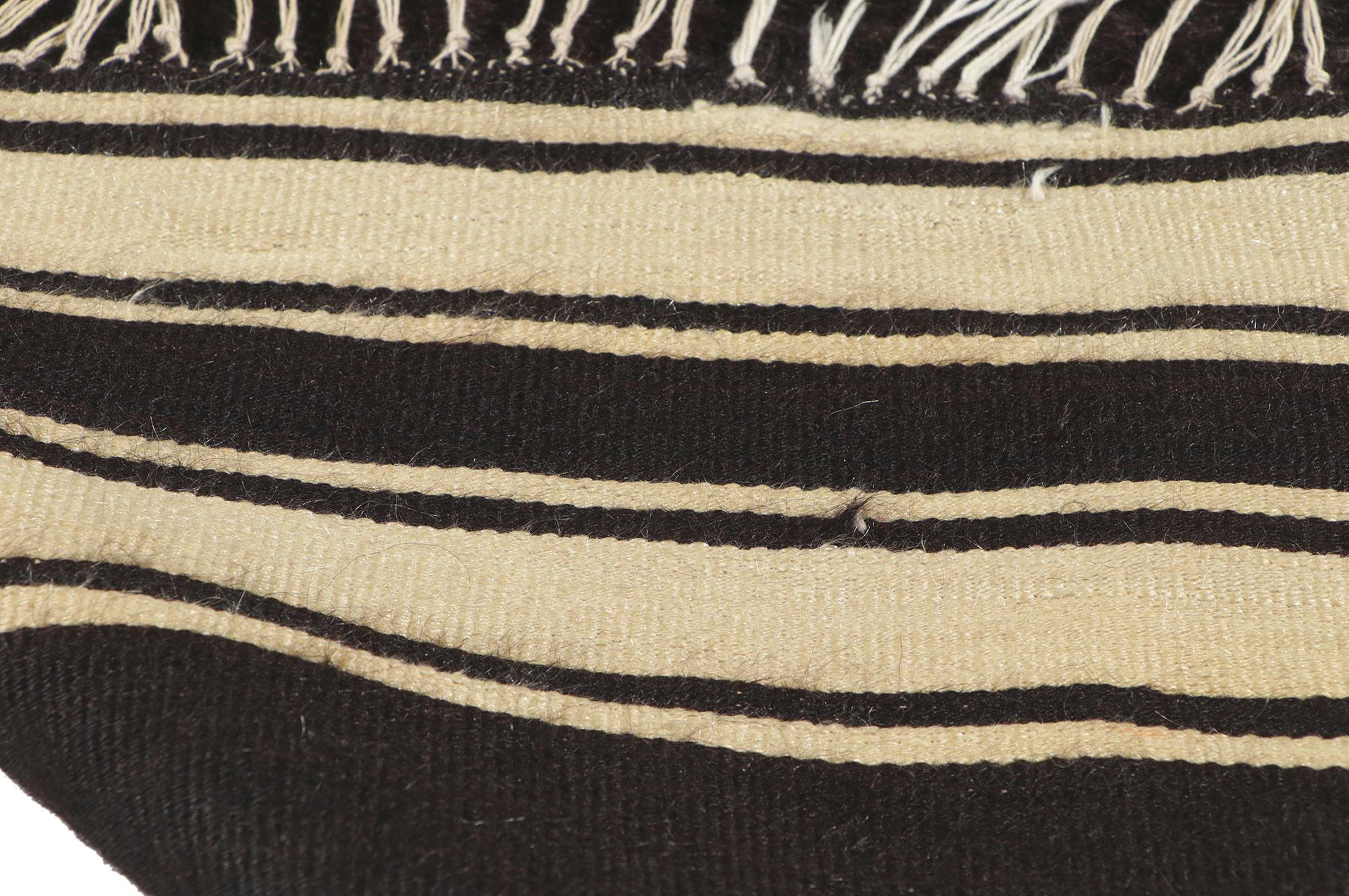 Hand-Woven Vintage Turkish Angora Wool Blanket Kilim Rug For Sale