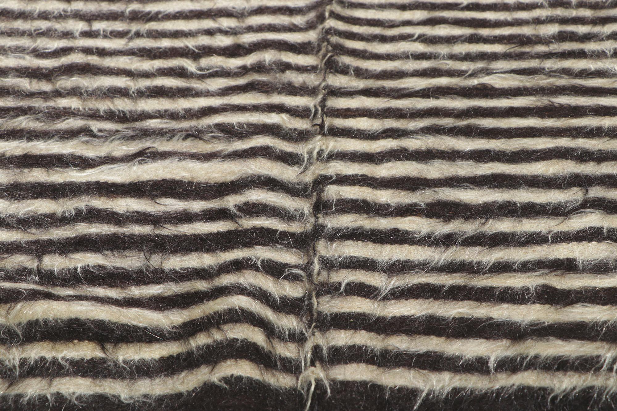 20th Century Vintage Turkish Angora Wool Blanket Kilim Rug For Sale