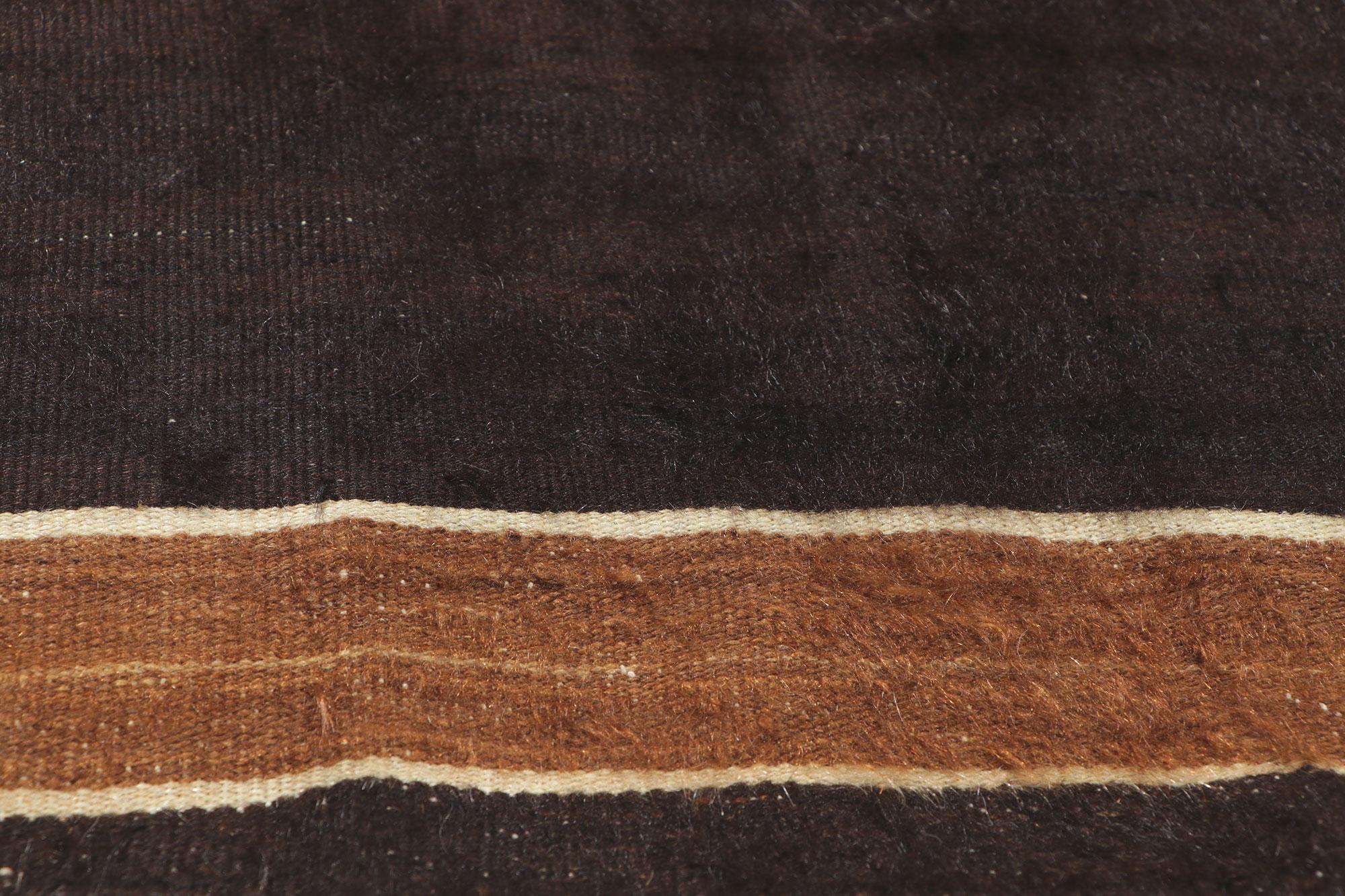 Vintage Turkish Angora Wool Blanket Kilim Rug For Sale 1