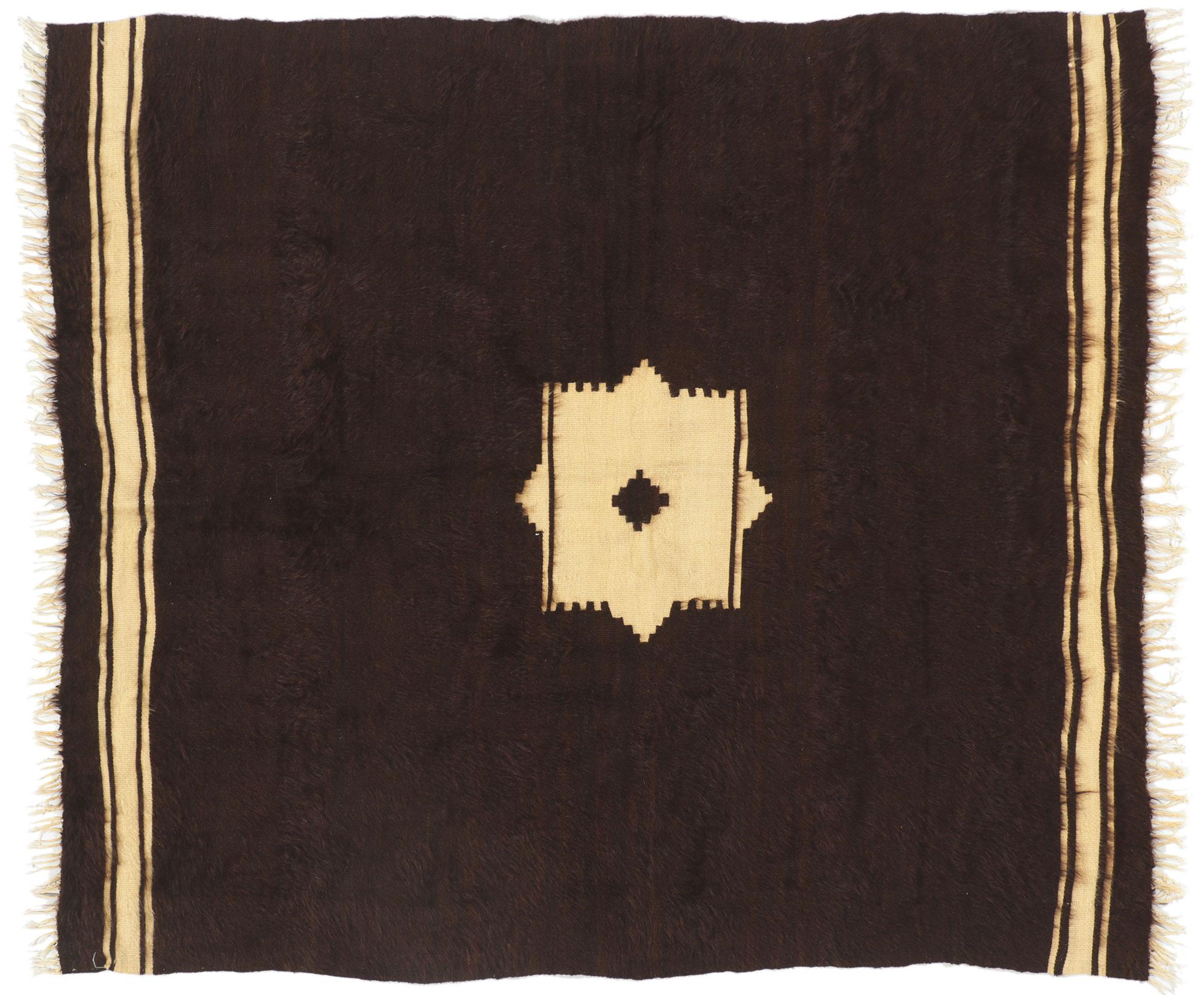 1950's Turkish Angora Wool Carpet with Modern Style For Sale 2